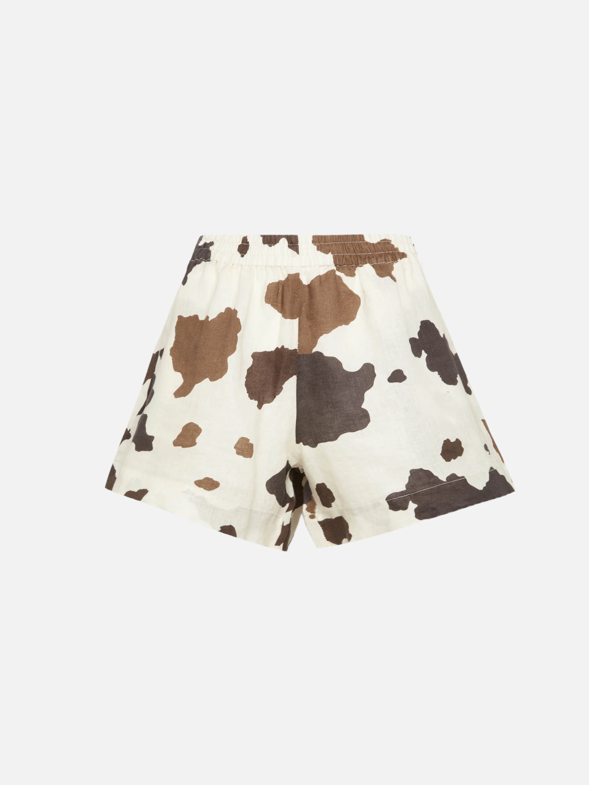 Meave shorts pull up in lino con stampa cow skin - Image 5