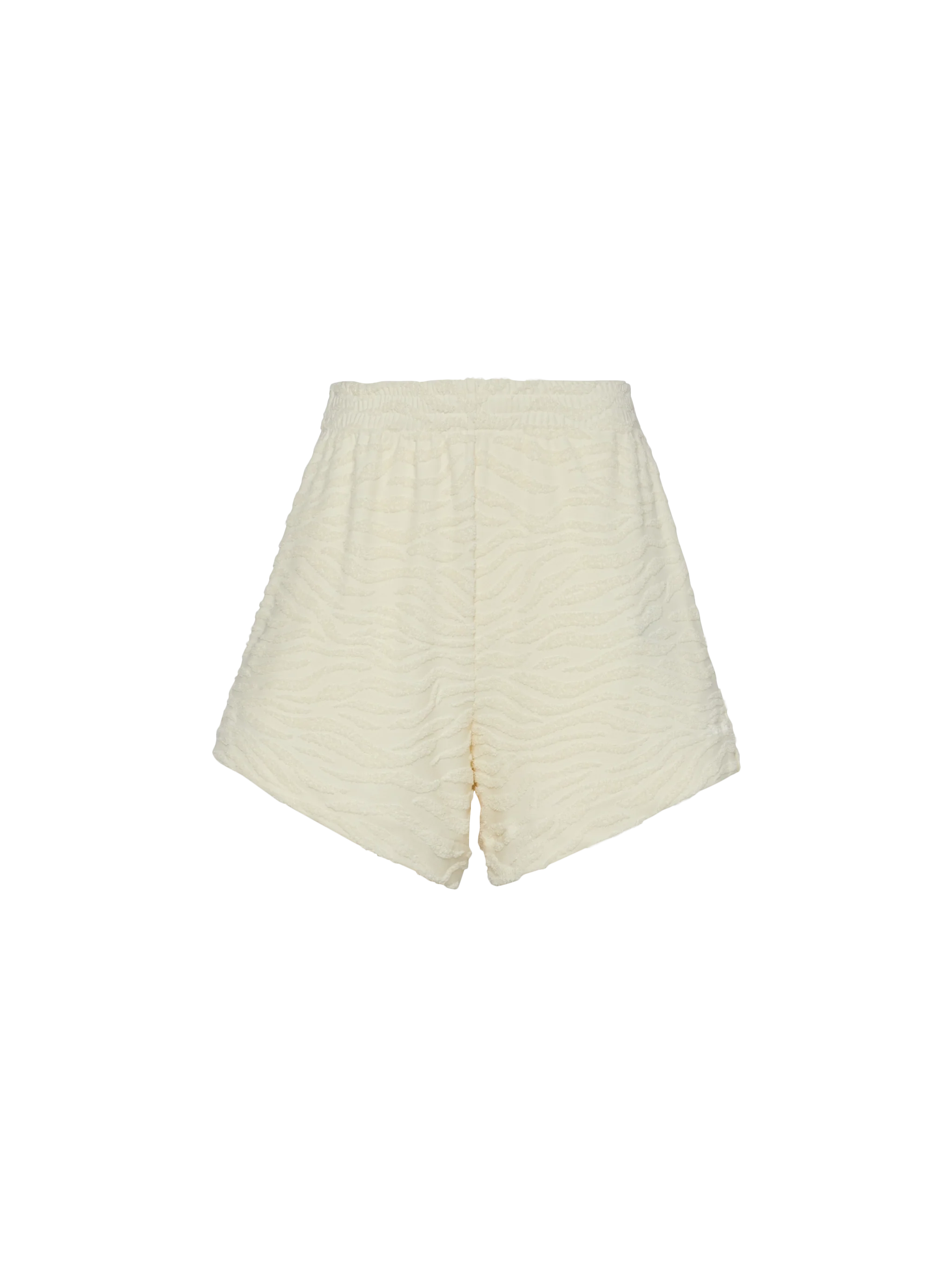 Meave shorts pull up in spugna di cotone con motivo zebrato in rilievo - Image 4