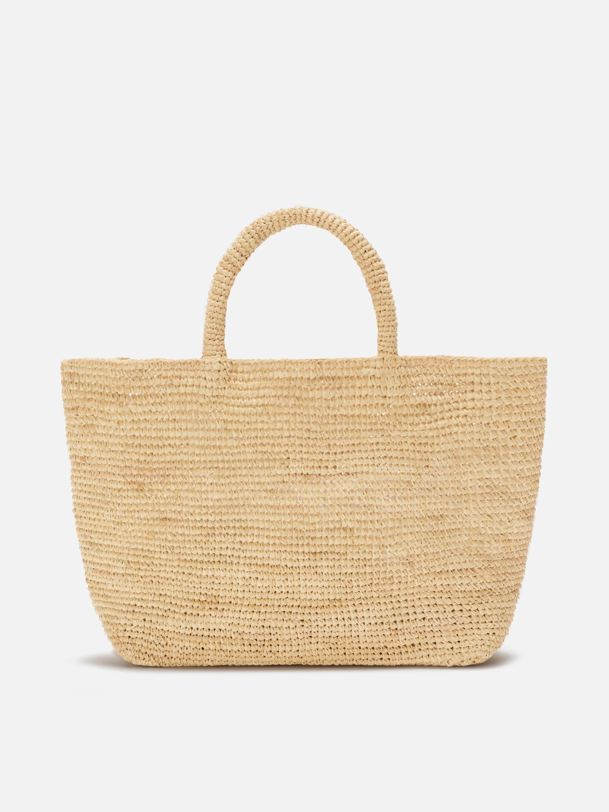 Borsa Beach medium in raffia con logo ricamato - Image 4