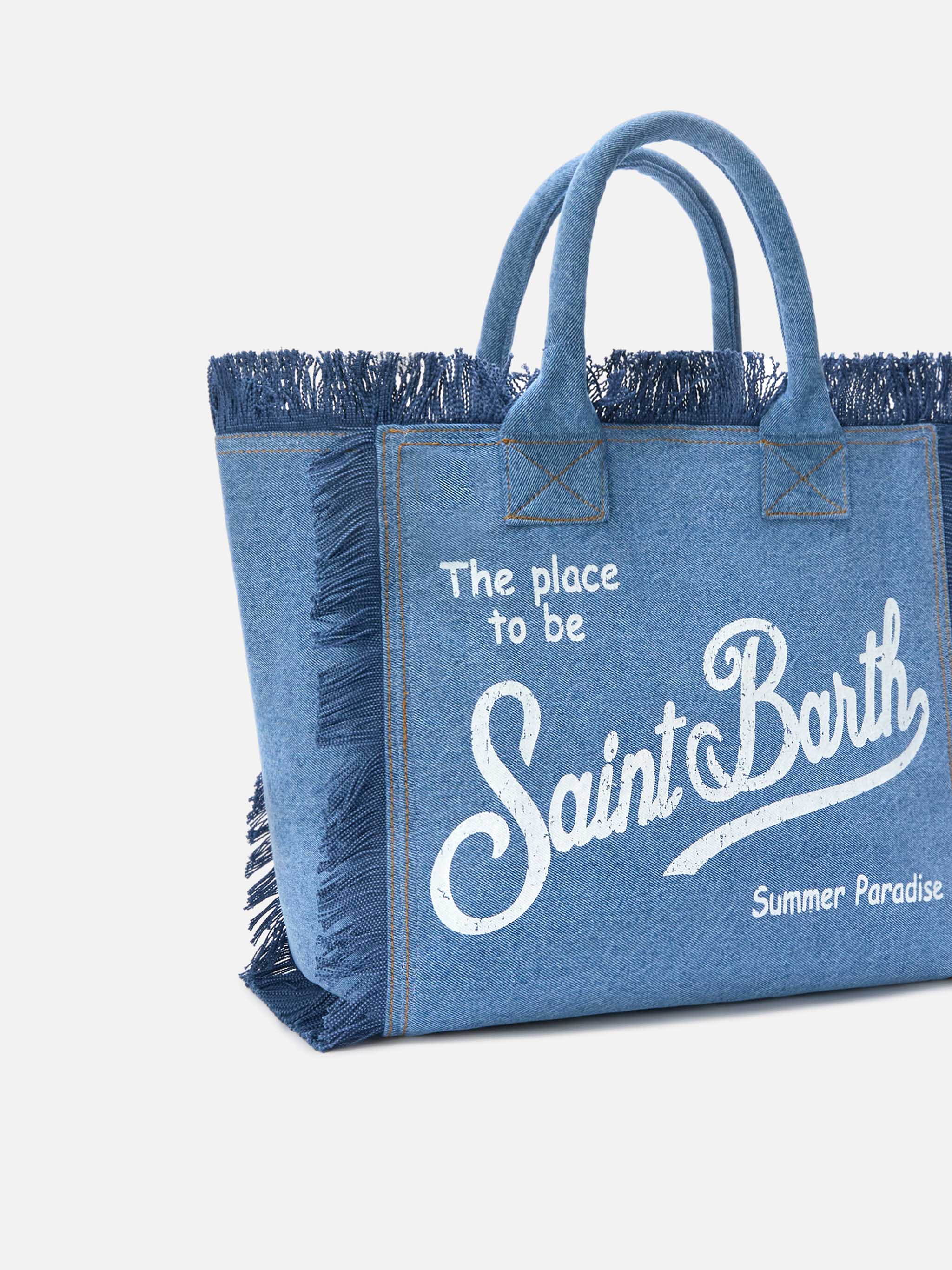 Borsa Vanity regular in denim lavaggio medio - Image 3
