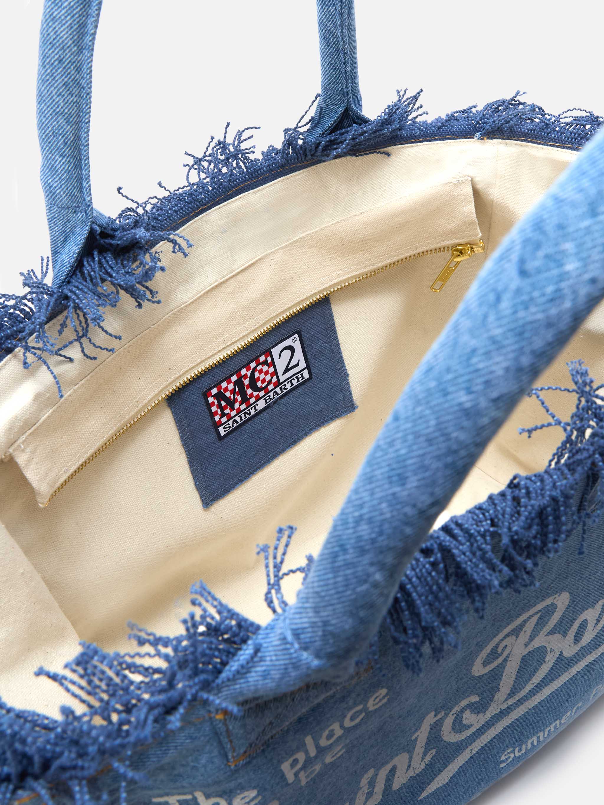 Borsa Vanity regular in denim lavaggio medio - Image 4
