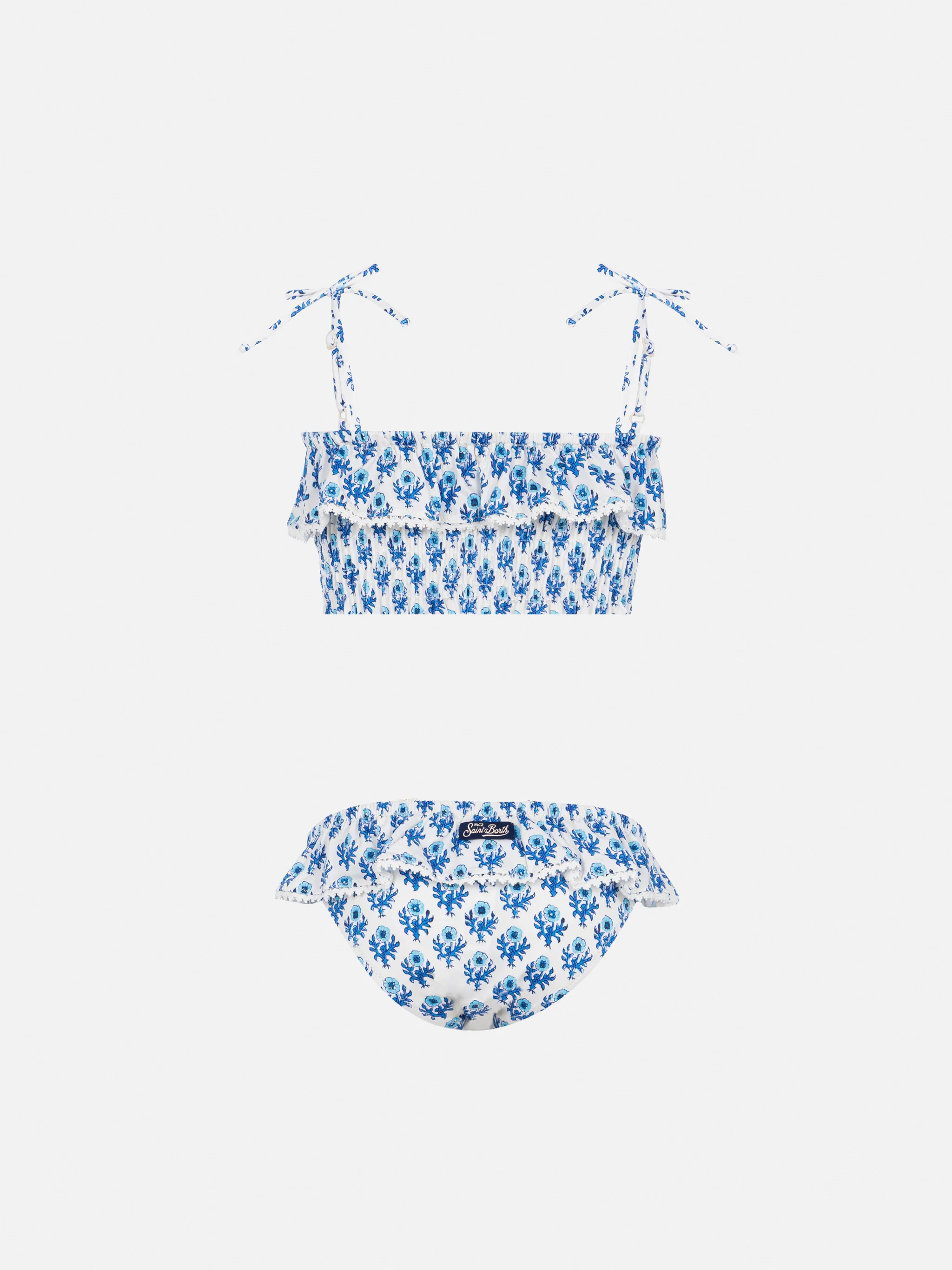 Bikini Melie con ricamo smock e volant - Image 2