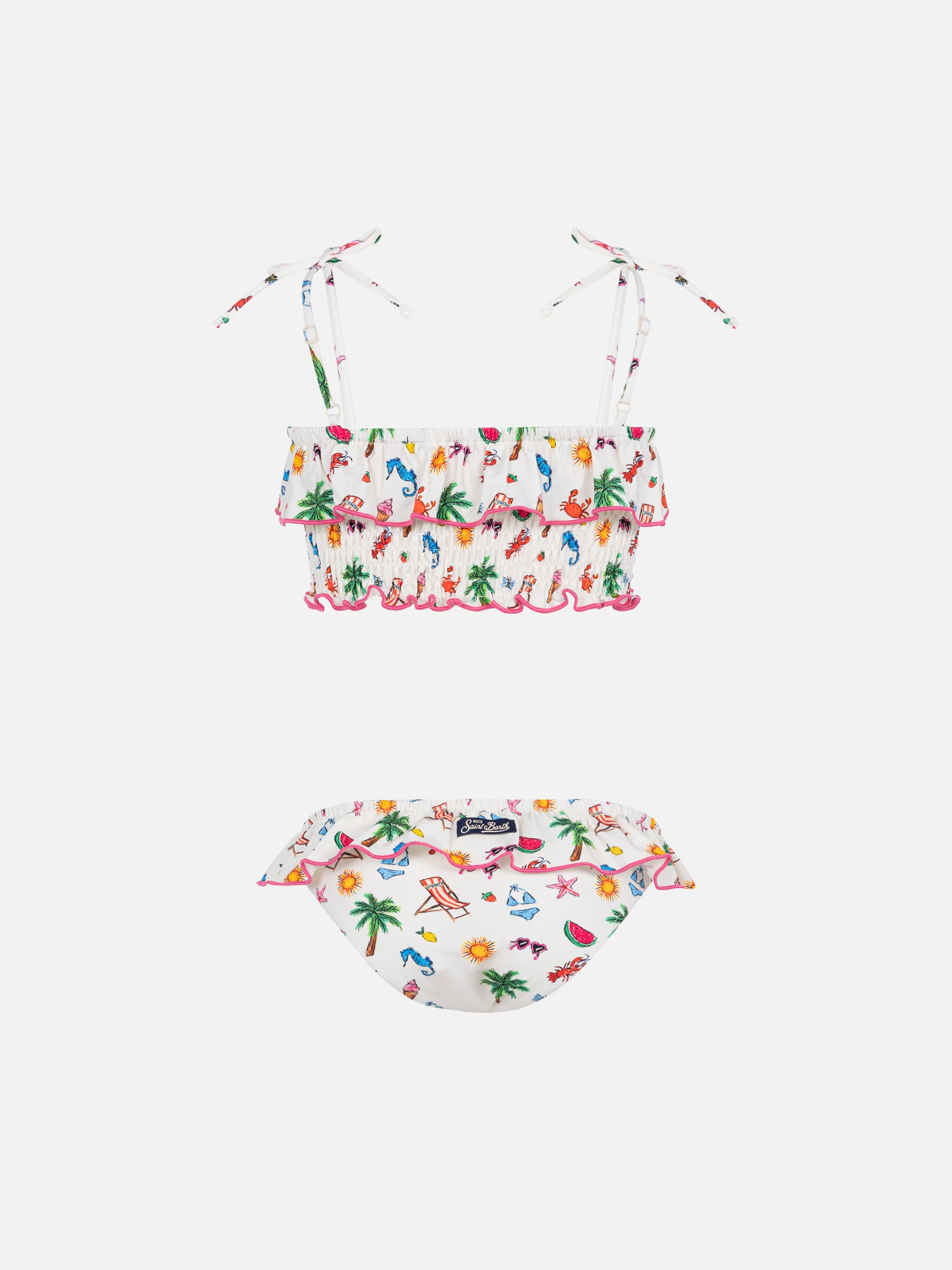 Bikini Melie con ricamo smock e volant - Image 2