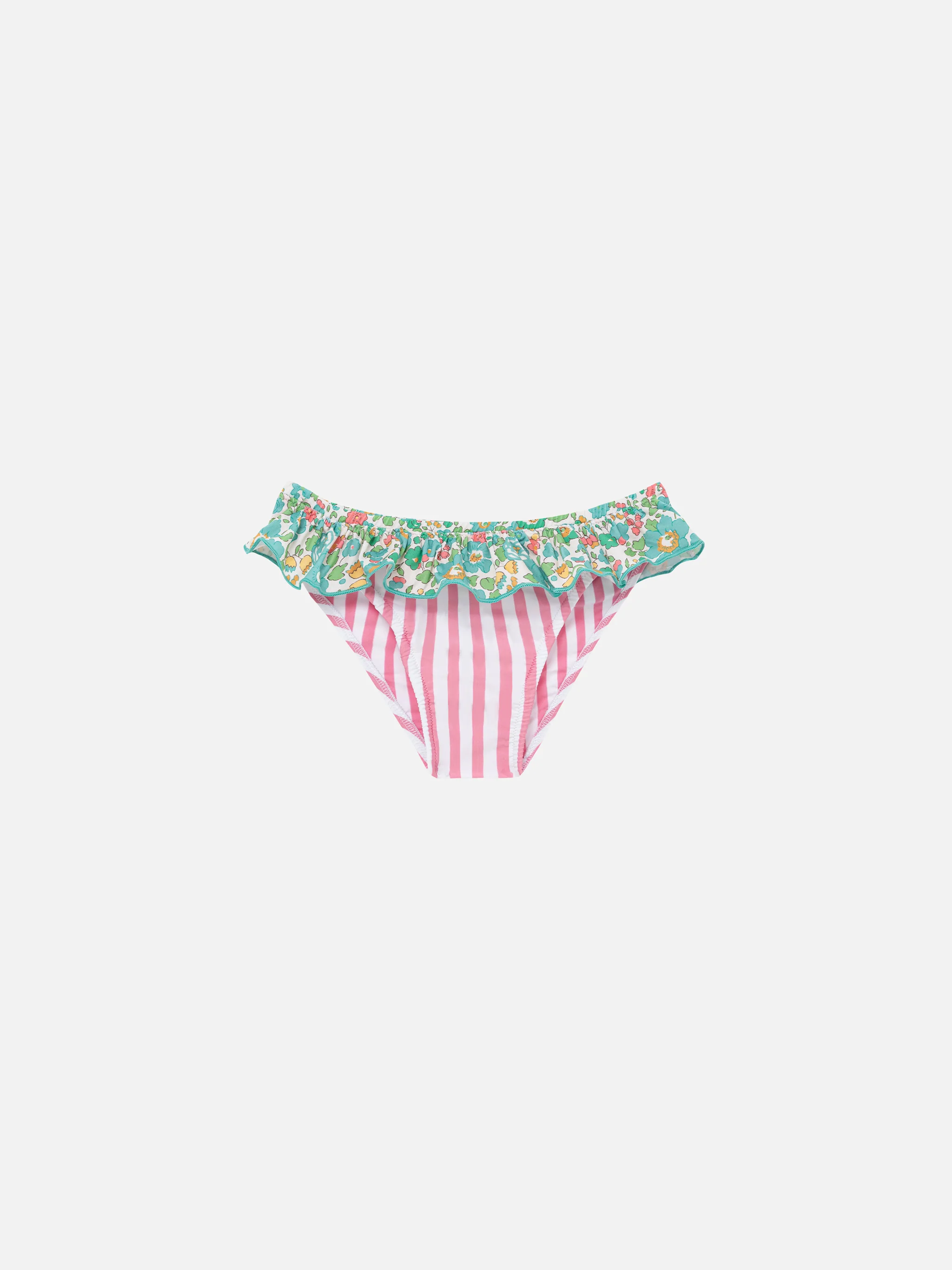 Slip da mare Melly con volant e stampa Betsy patch | MADE WITH LIBERTY FABRIC