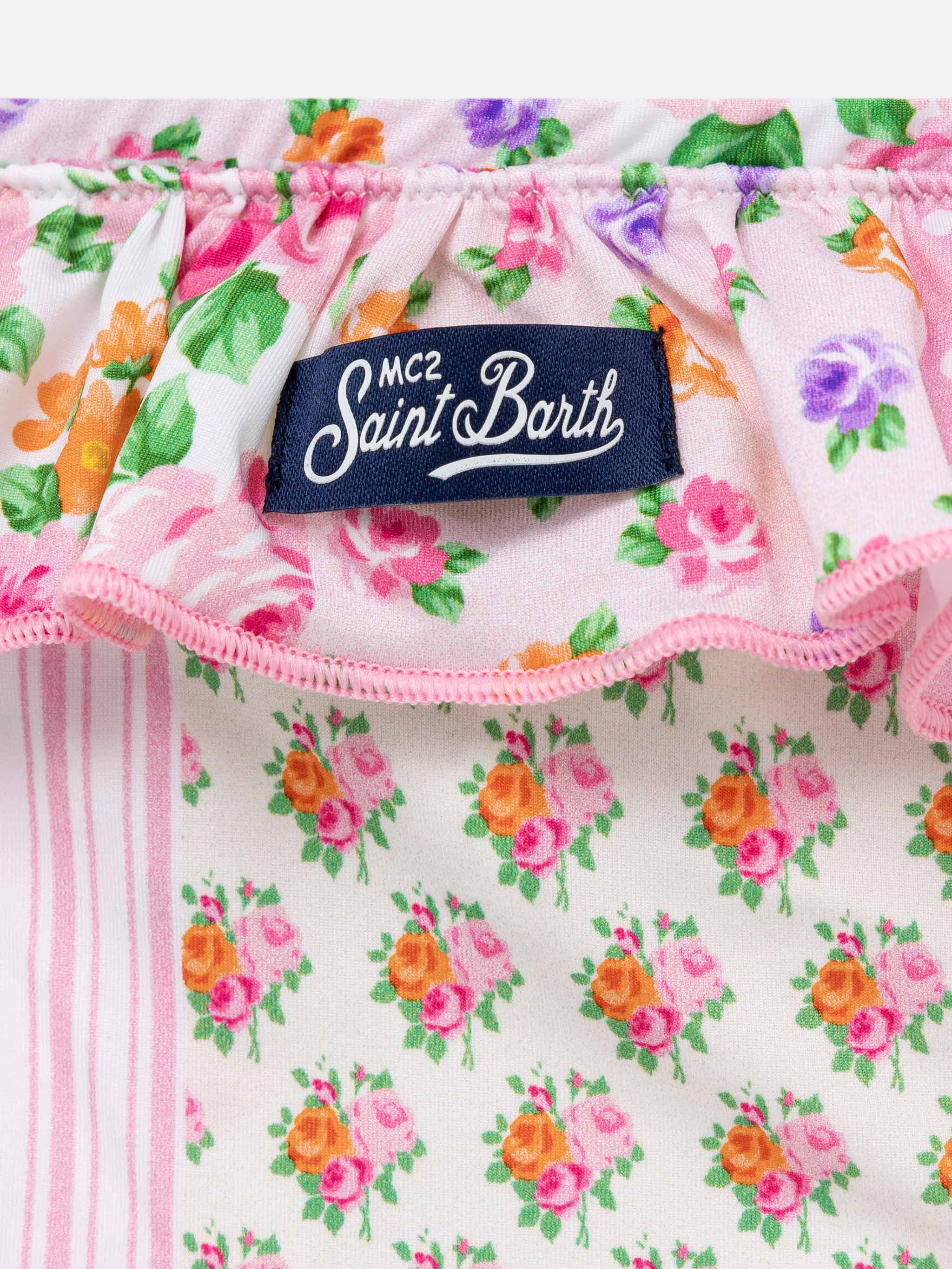 Slip da mare Melly con volant e stampa flower patch - Image 3