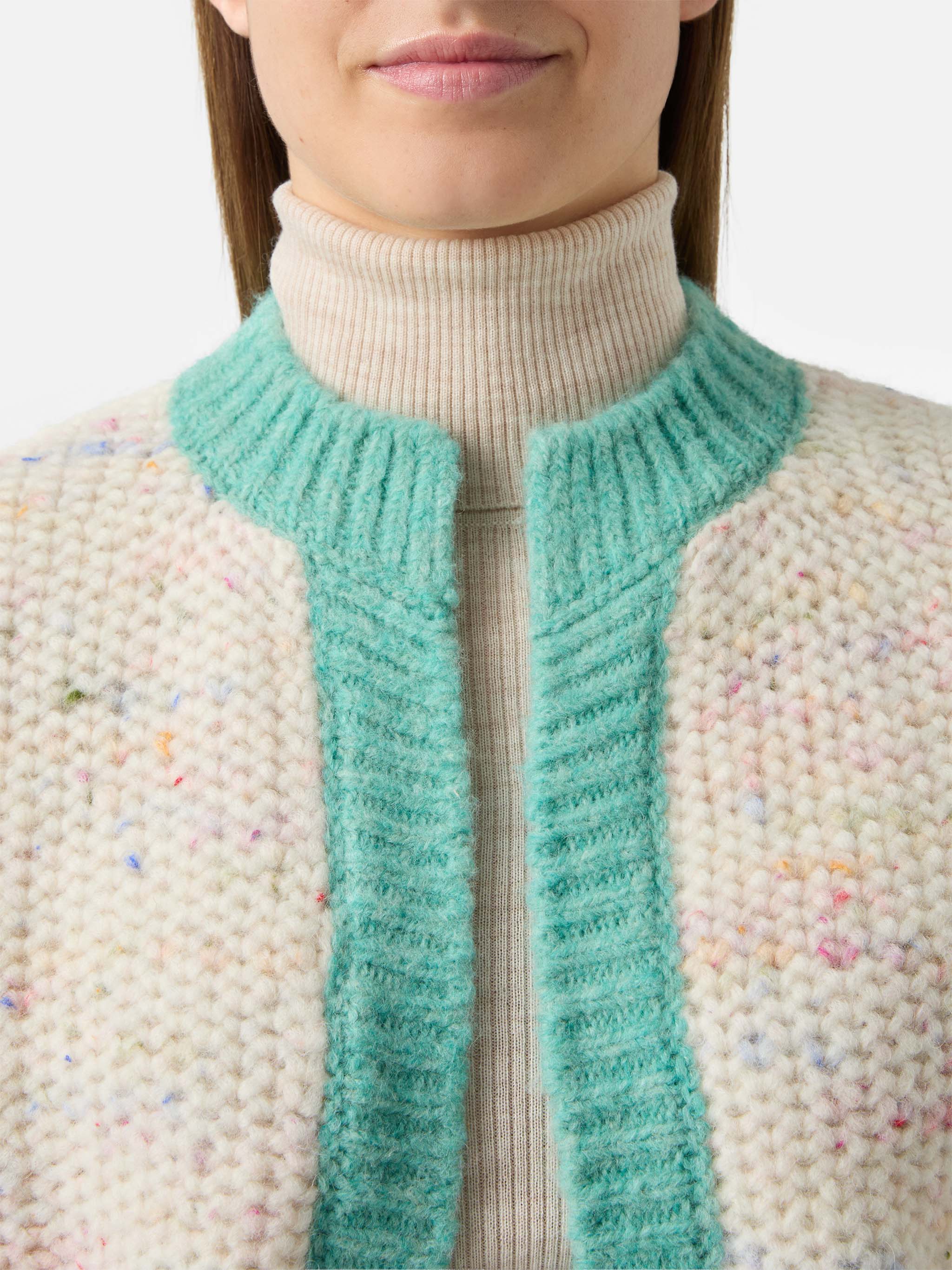 Cardigan Meribel in morbida maglia mélange - Image 2