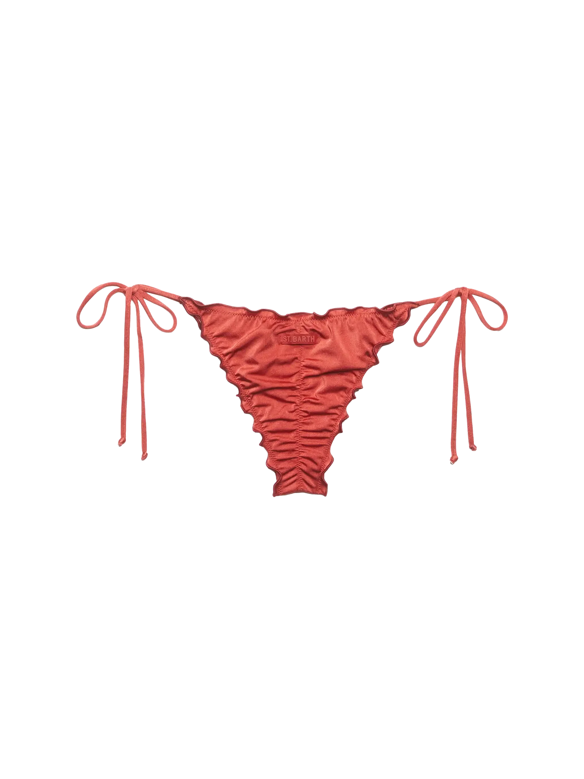 Slip mare Miami shimmer rosso mattone e taglio sgambato - Image 2