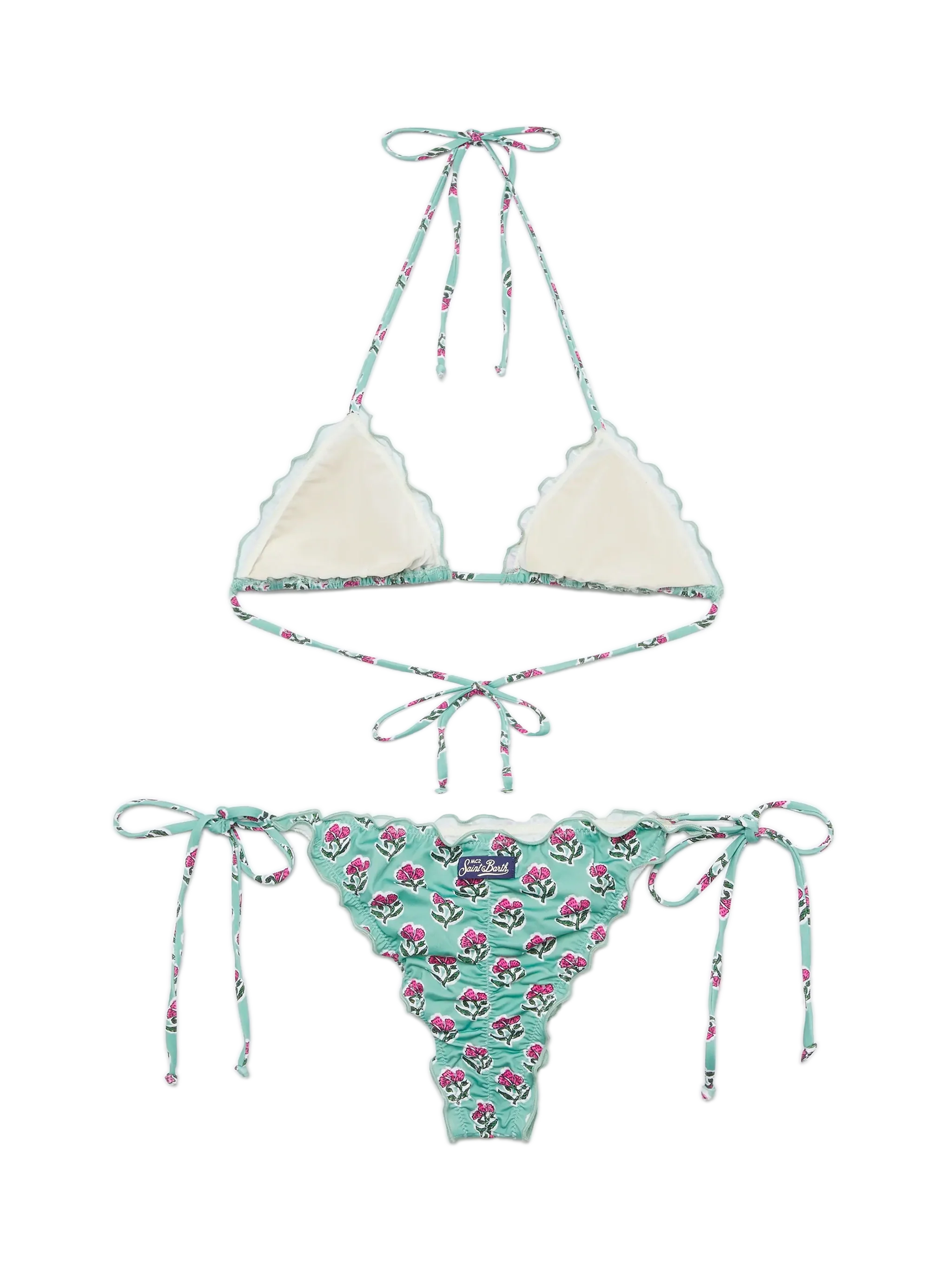 Bikini classico a triangolo Sagittarius Miami con stampa floreale - Image 3