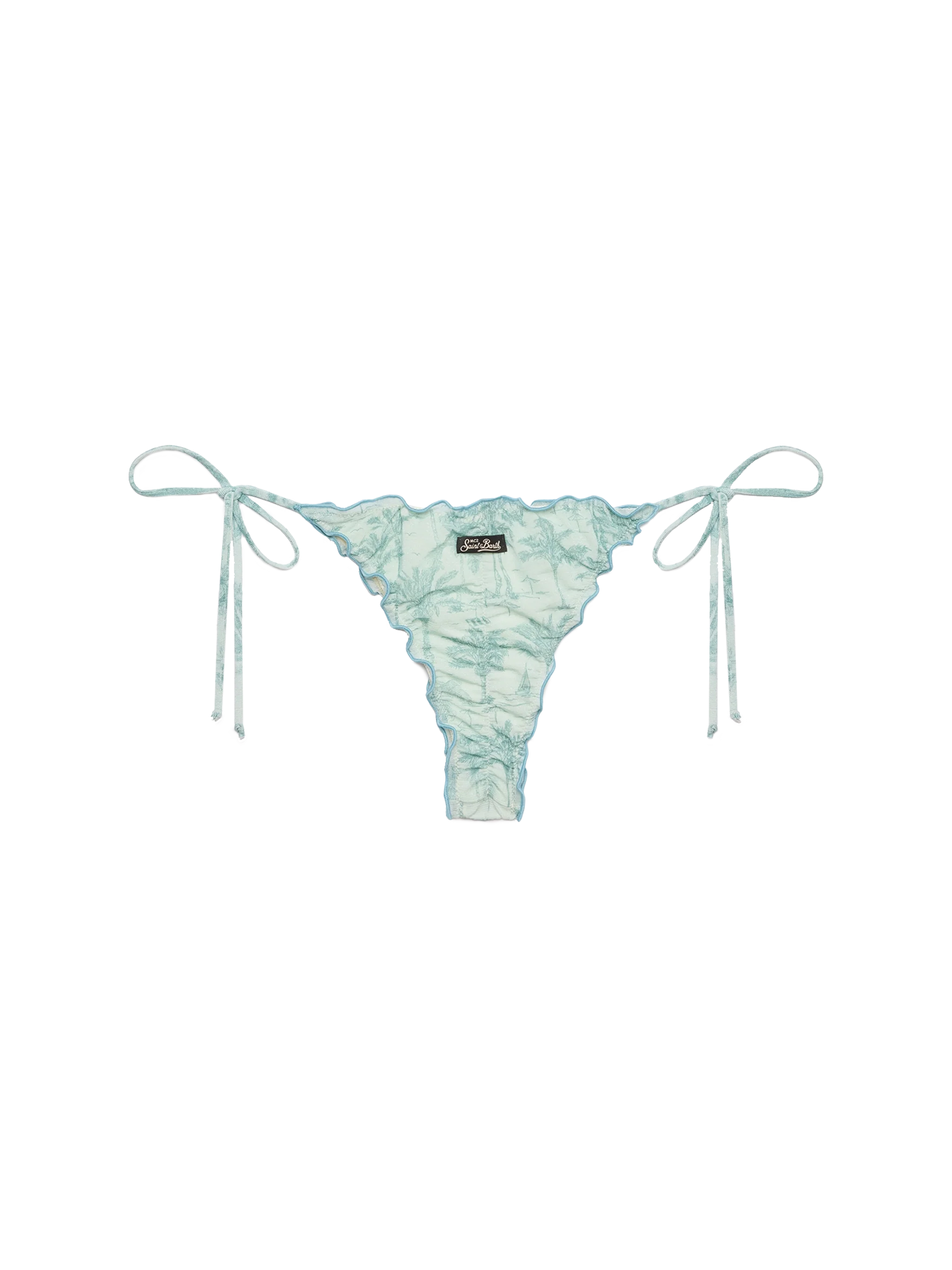 Slip mare Miami lurex con stampa toile de jouy e taglio sgambato - Image 3