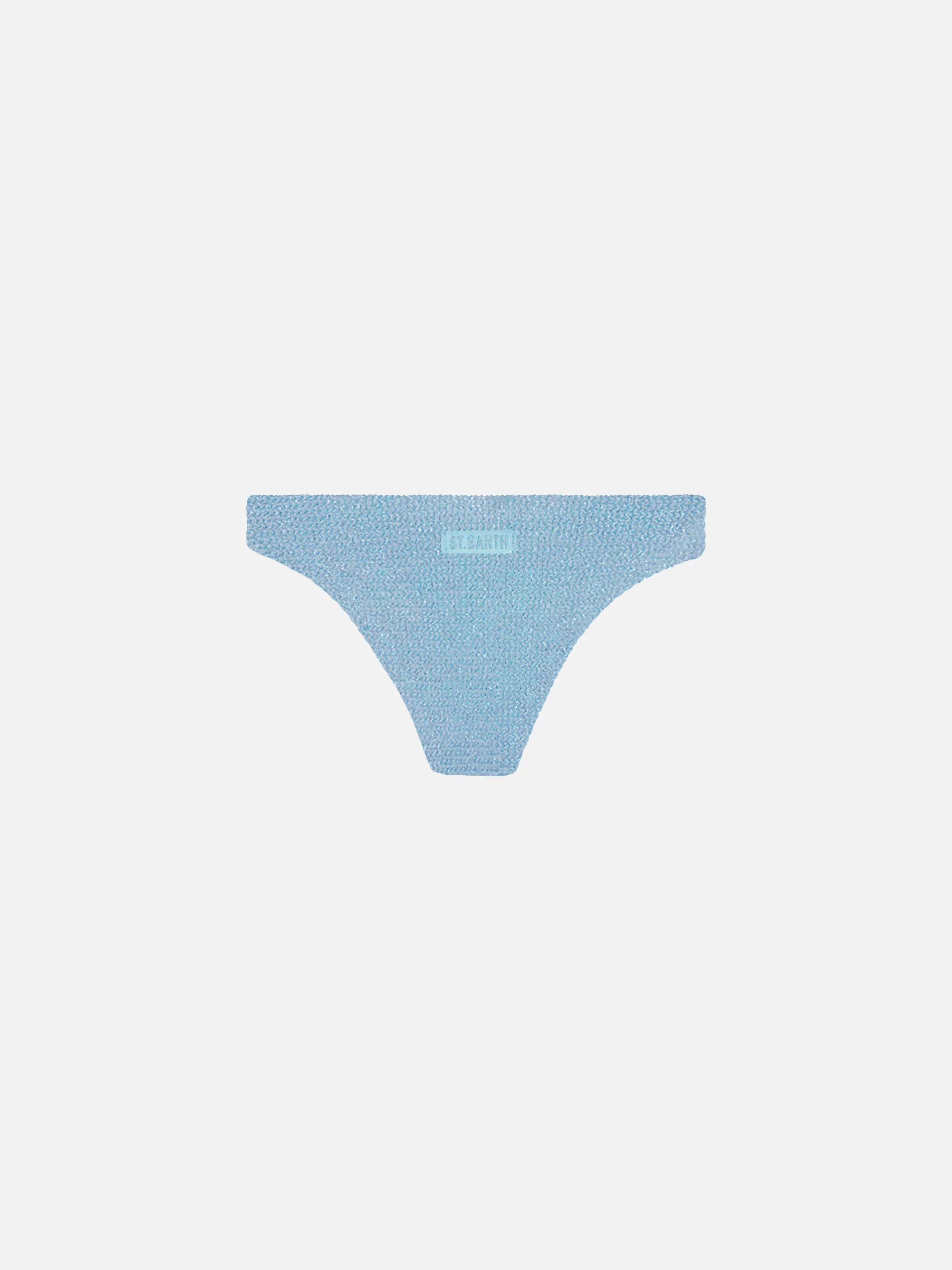 Slip da mare Mica in crinkle blu avio - Image 2