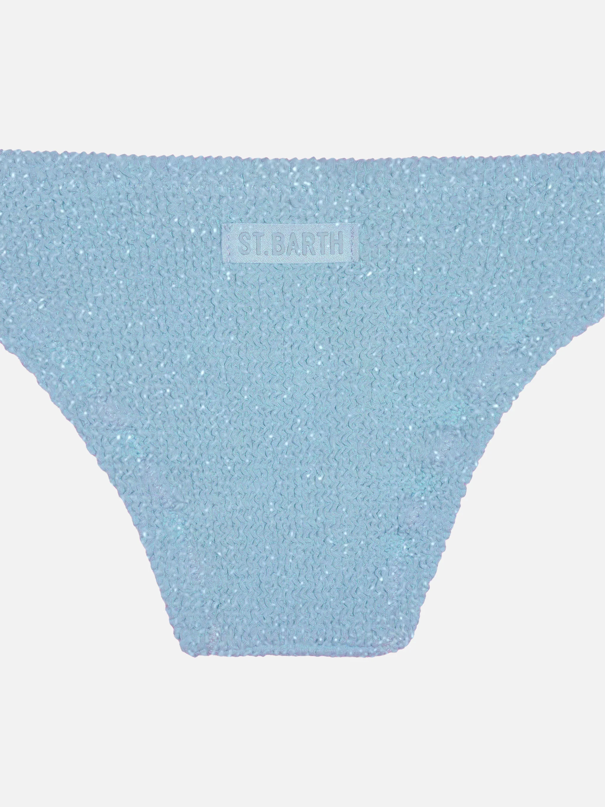 Slip da mare Mica in crinkle blu avio - Image 3
