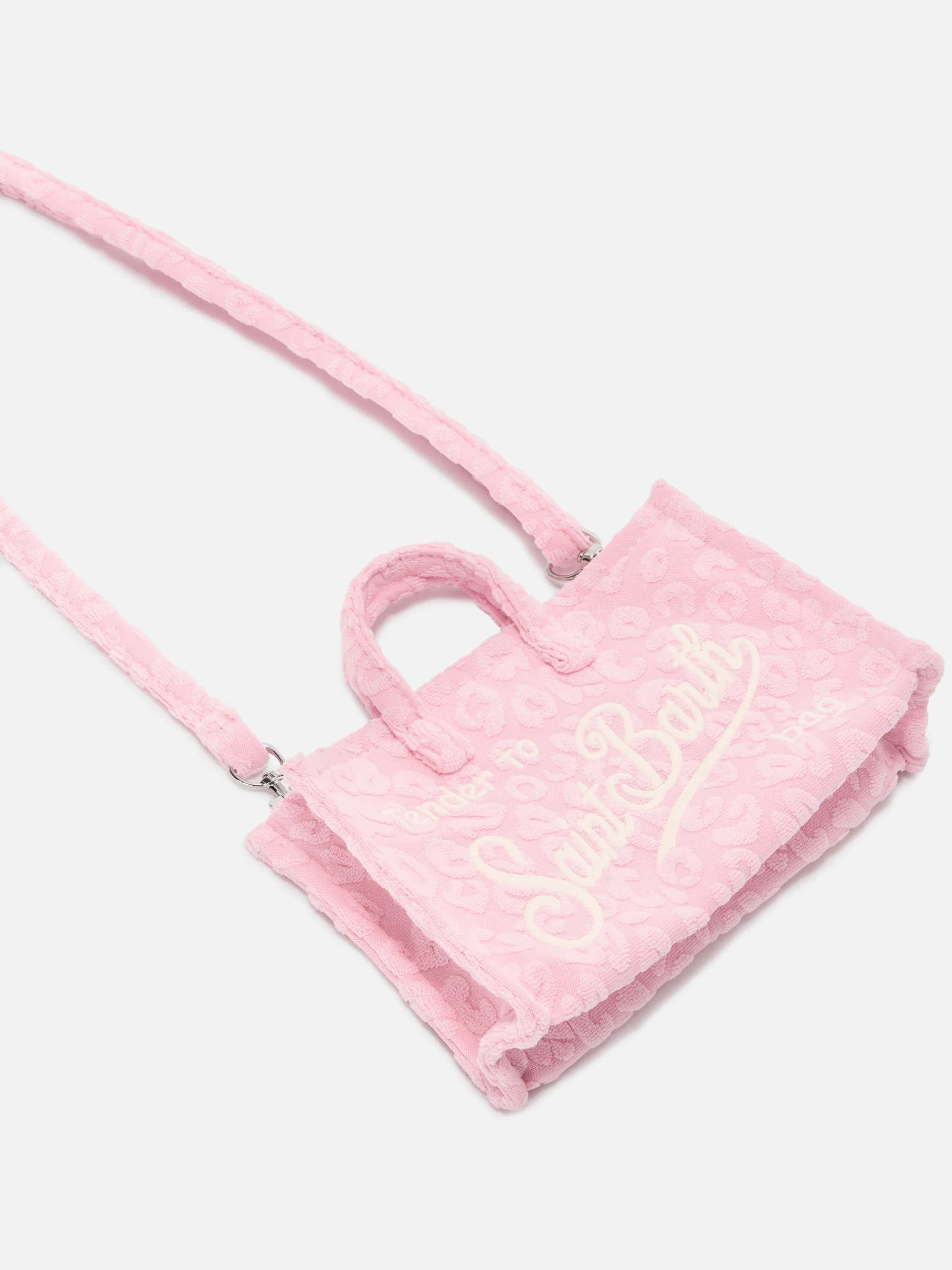 Borsa Phone micro effetto spugna con fantasia leopardata in rilievo - Image 3