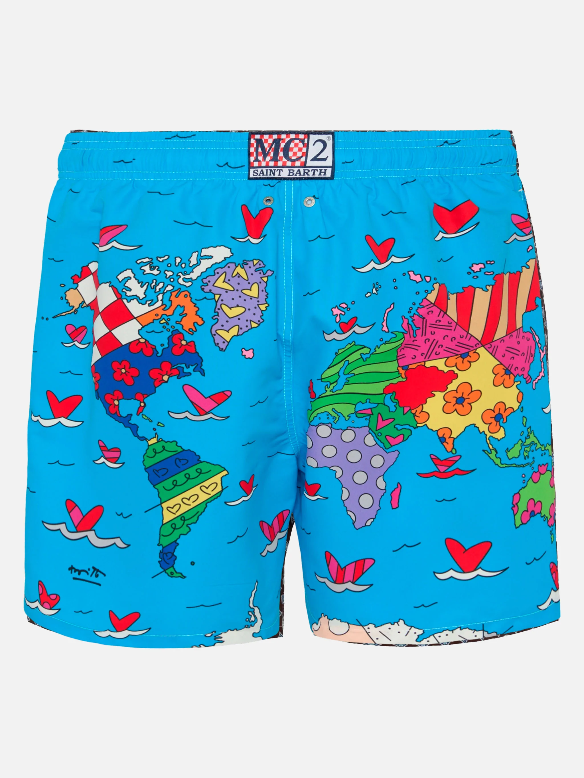 Costume mare lunghezza media Gustavia con stampa Britto World | BRITTO SPECIAL EDITION - Image 2