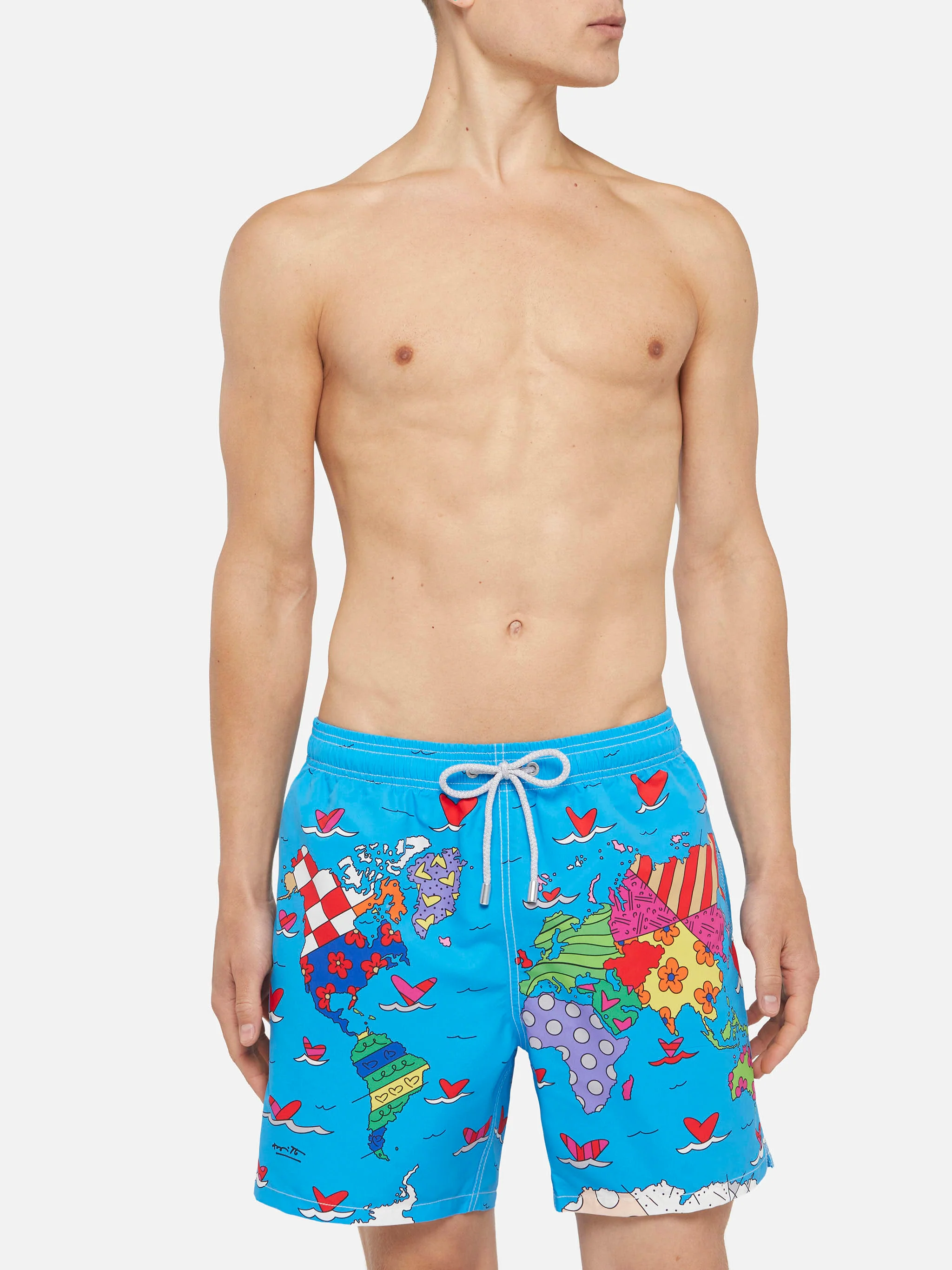 Costume mare lunghezza media Gustavia con stampa Britto World | BRITTO SPECIAL EDITION - Image 3