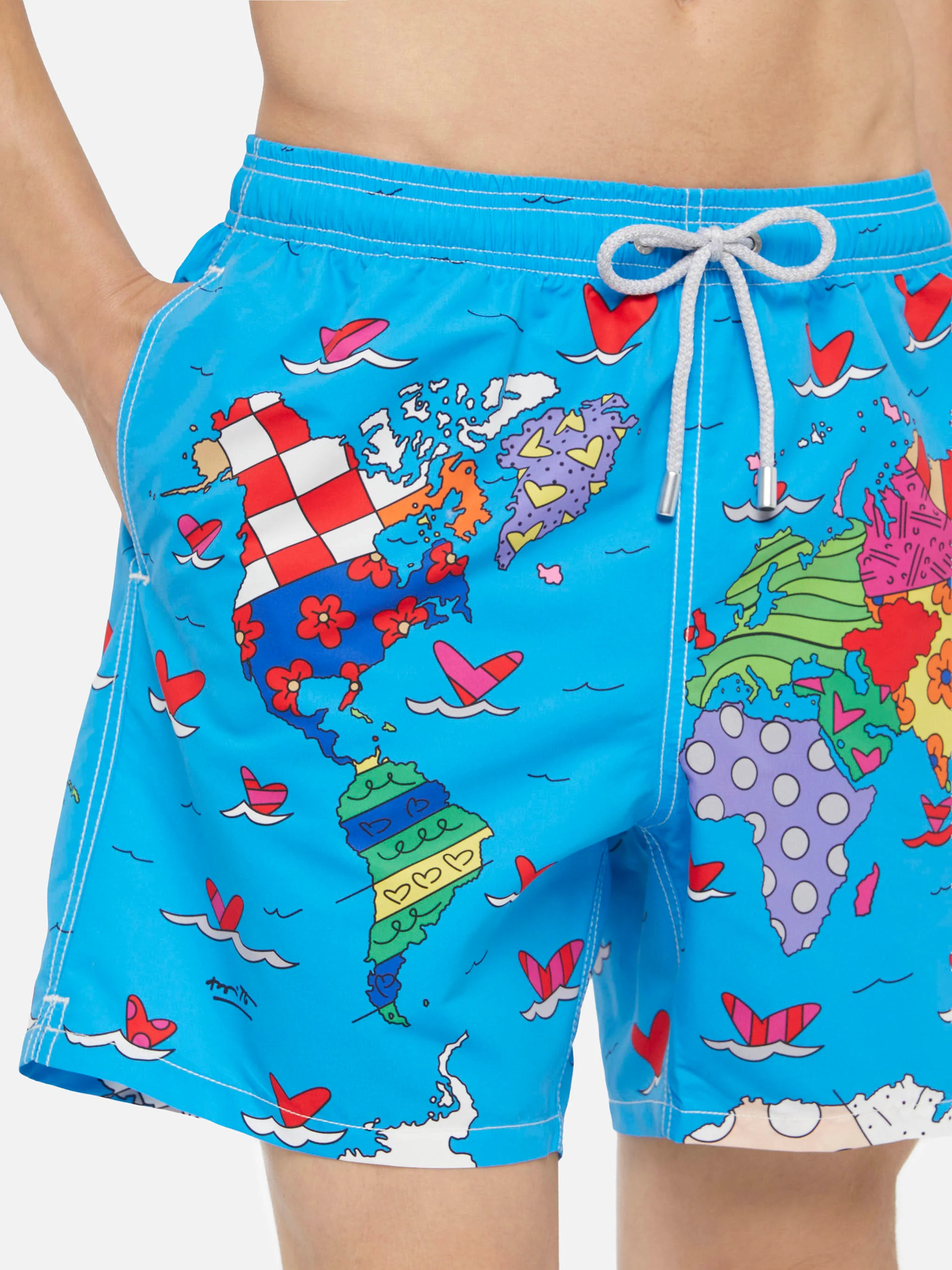 Costume mare lunghezza media Gustavia con stampa Britto World | BRITTO SPECIAL EDITION - Image 4