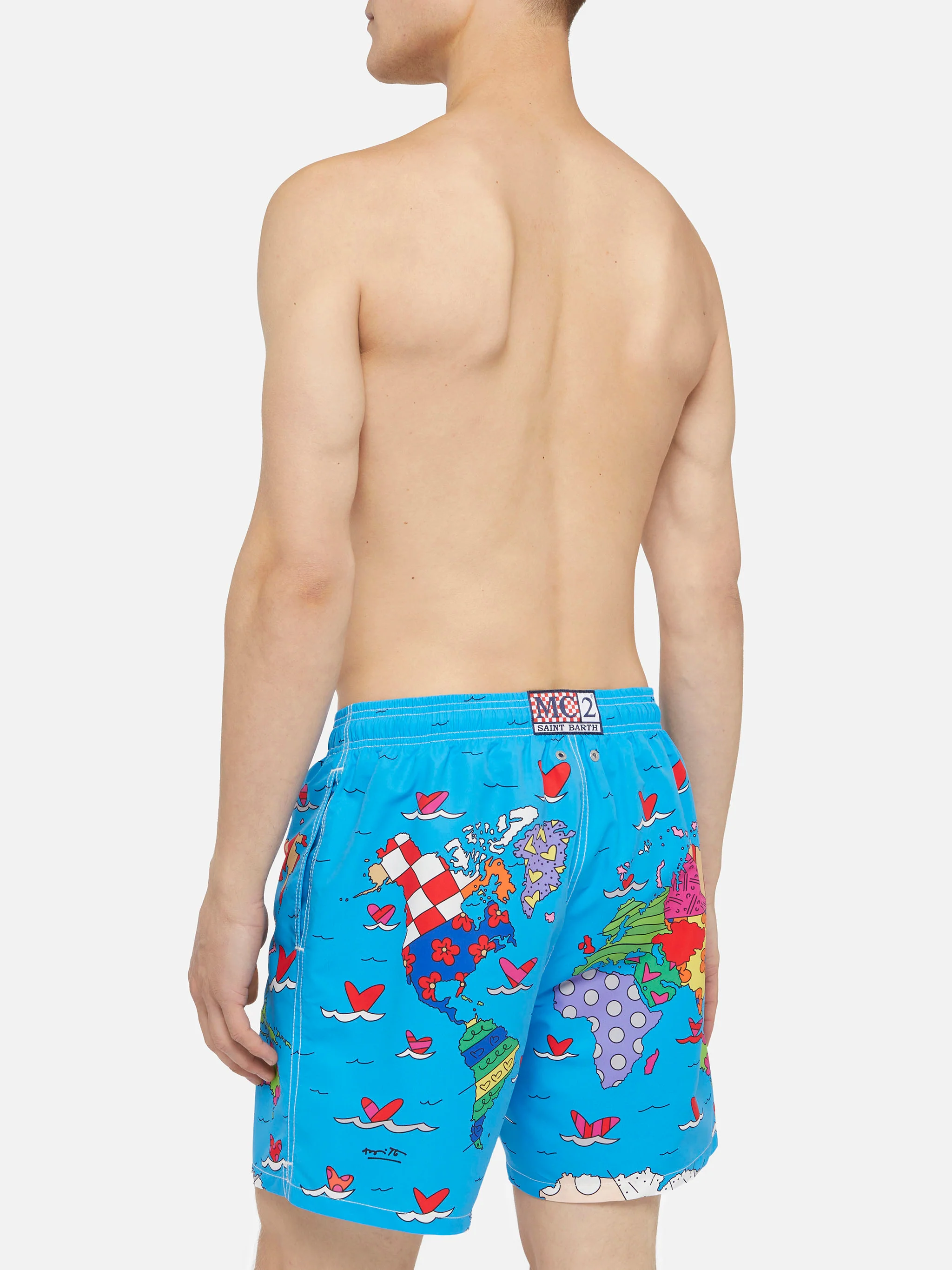 Costume mare lunghezza media Gustavia con stampa Britto World | BRITTO SPECIAL EDITION - Image 5