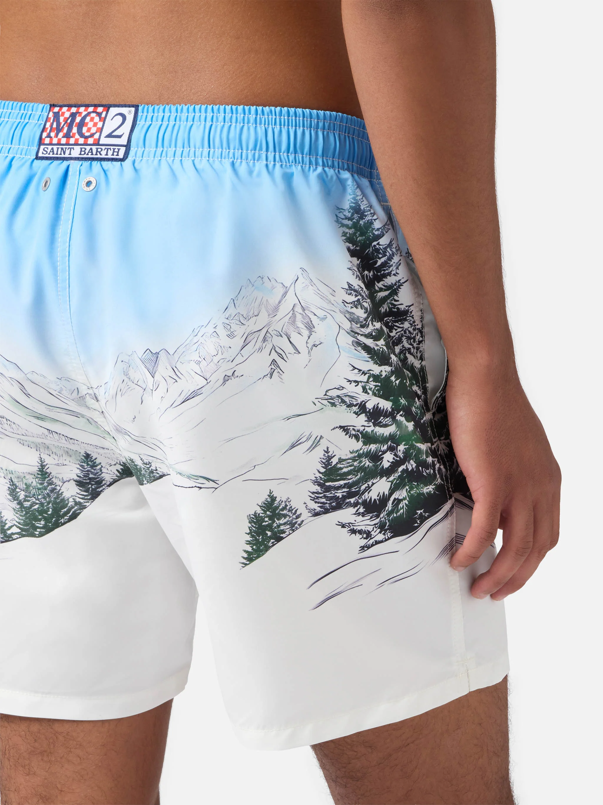 Costume mare lunghezza media Gustavia con stampa Cortina - Image 6
