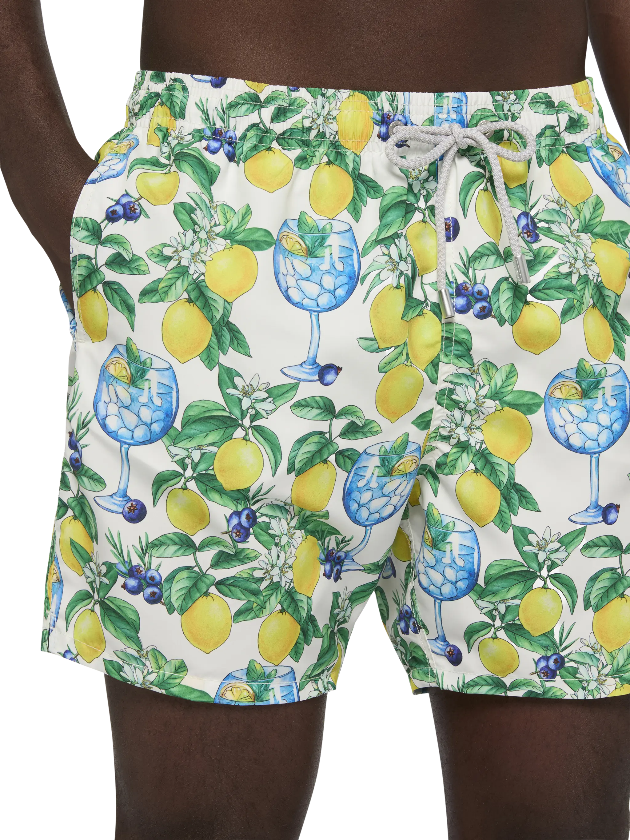 Costume mare lunghezza media Gustavia con stampa gin e limoni - Image 4