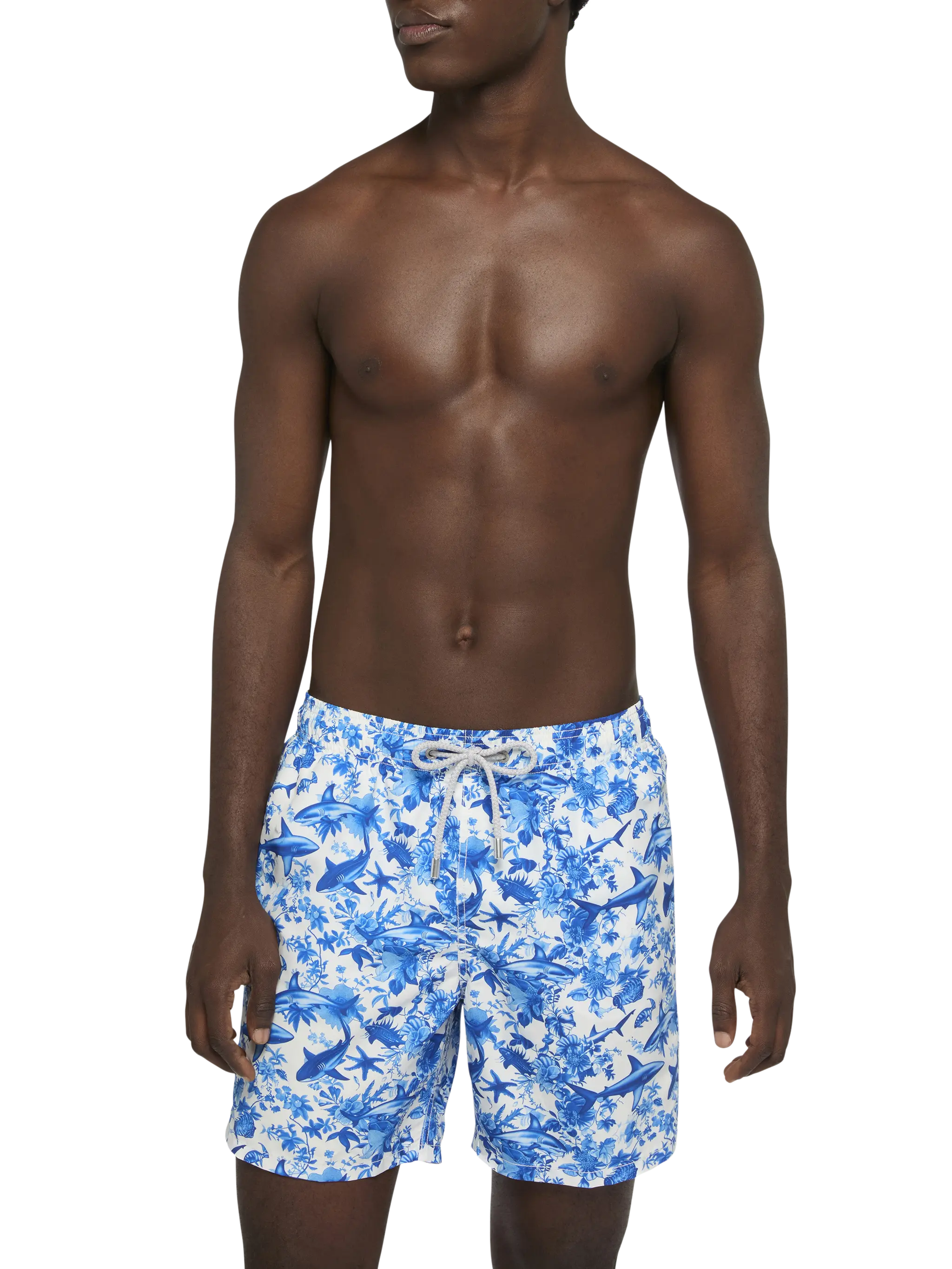 Costume mare lunghezza media Gustavia con stampa squali | AI CO-CREATED DESIGN BY RICKDICK - POWERED BY RED-EYE - Image 3