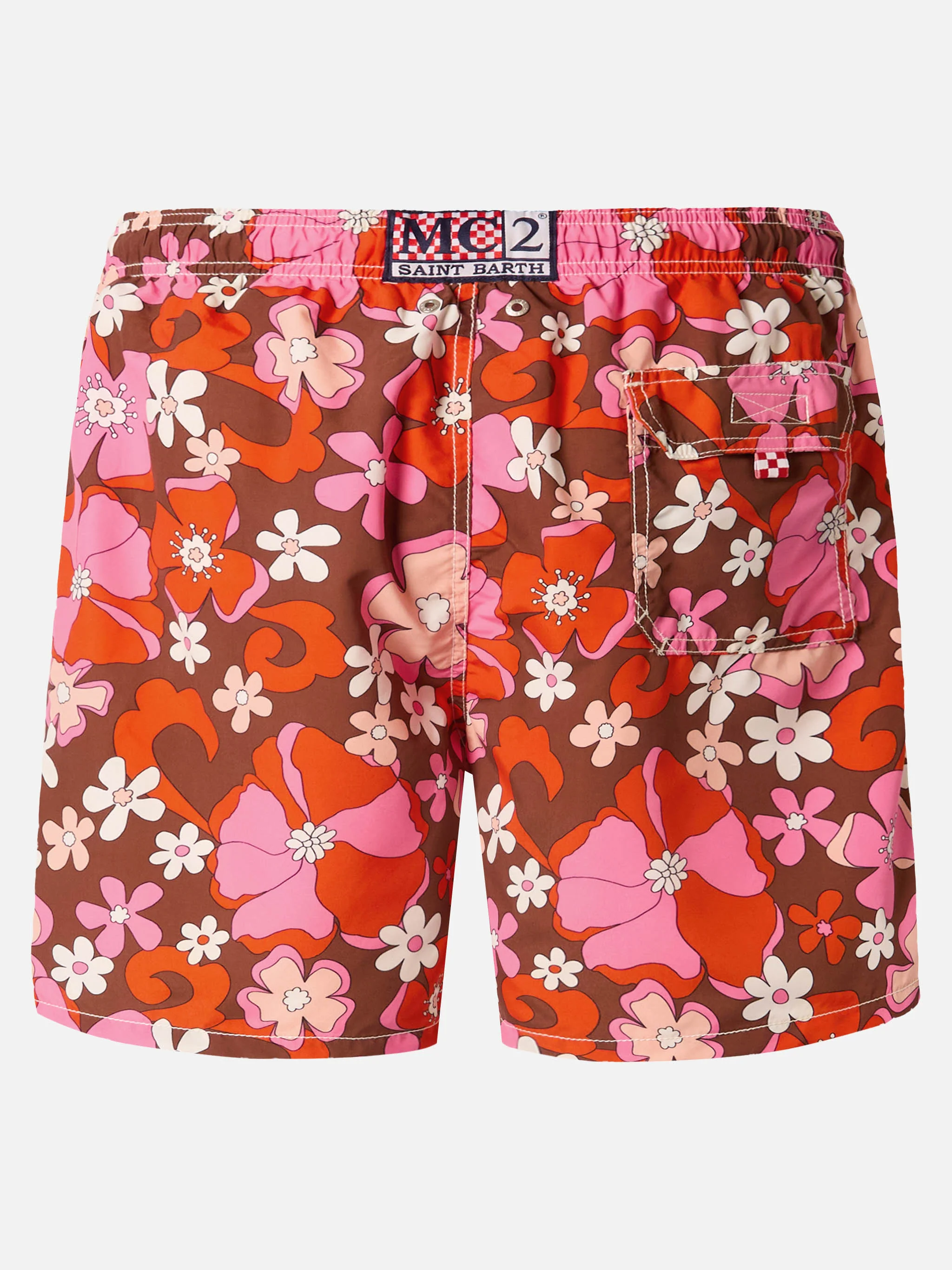 Costume mare lunghezza media Gustavia con stampa fiori vintage - Image 2