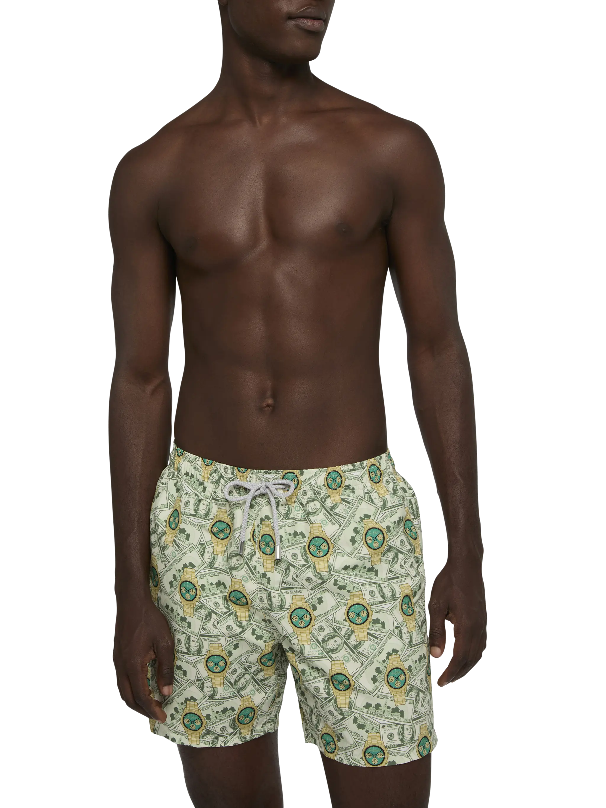 Costume mare lunghezza media Gustavia con stampa orologi - Image 3