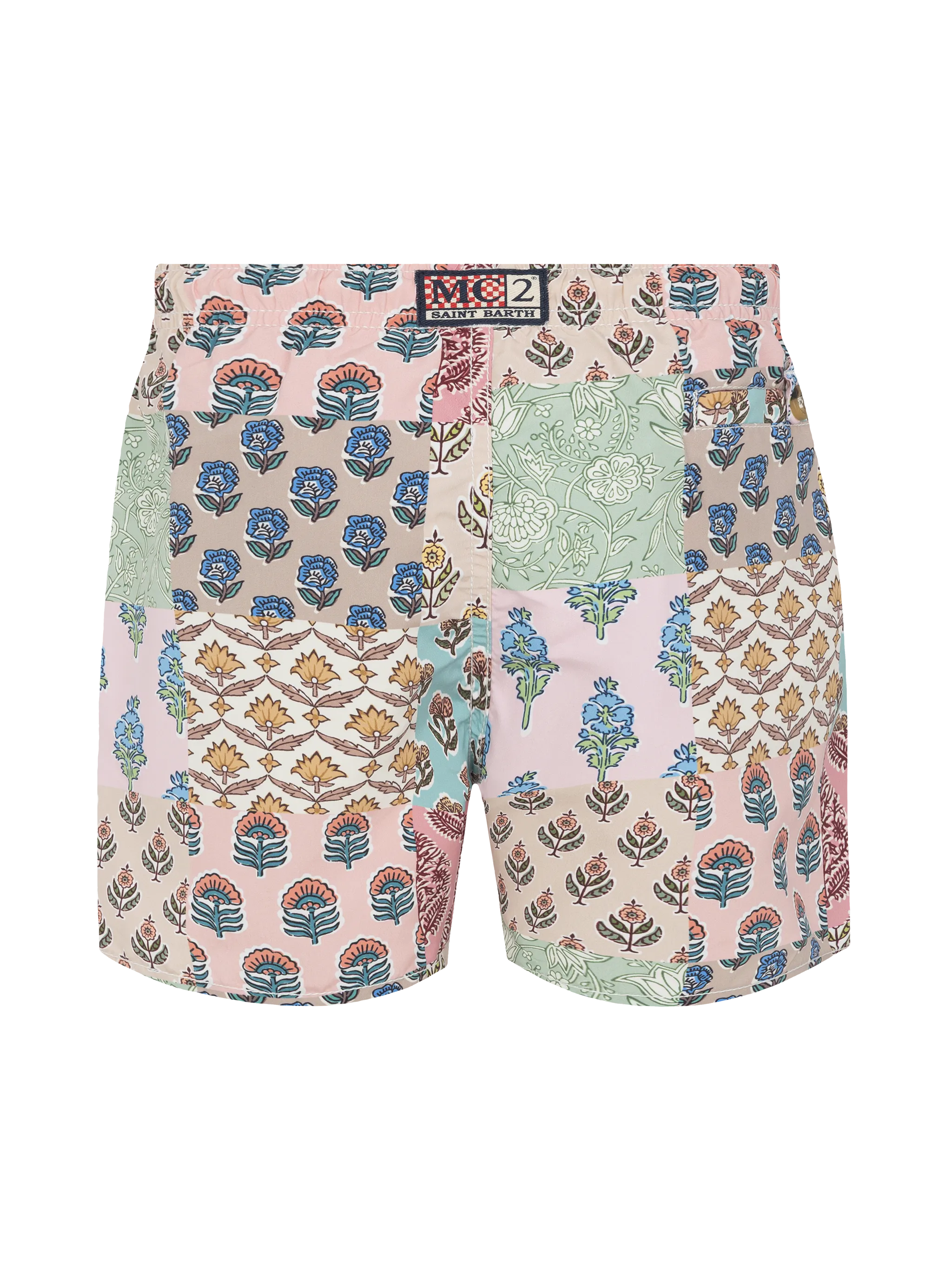 Costume mare Caprese Jr lunghezza media con stampa patch fiori - Image 2
