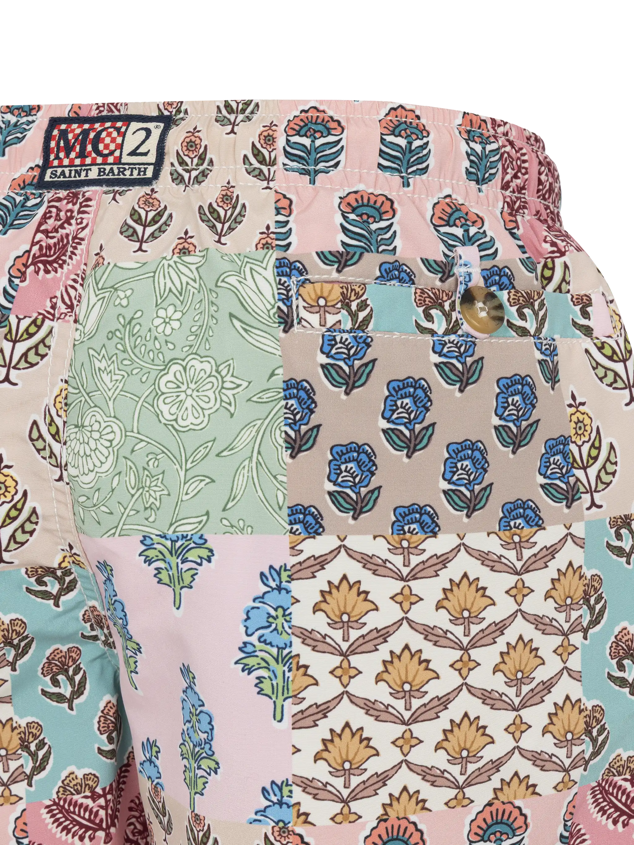 Costume mare Caprese Jr lunghezza media con stampa patch fiori - Image 3