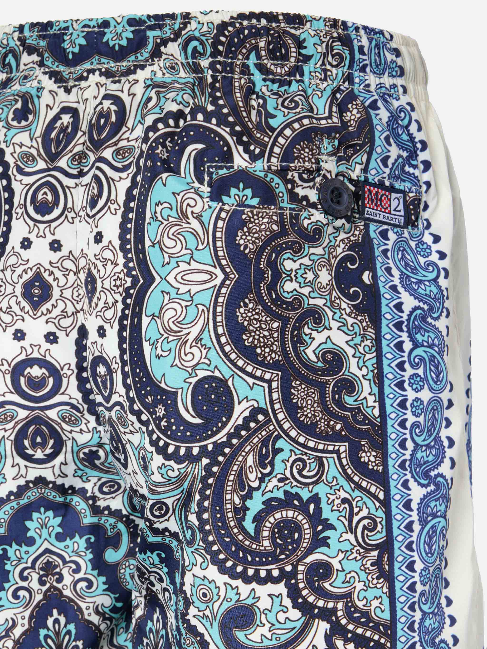 Costume mare Caprese Jr lunghezza media con stampa bandana - Image 3