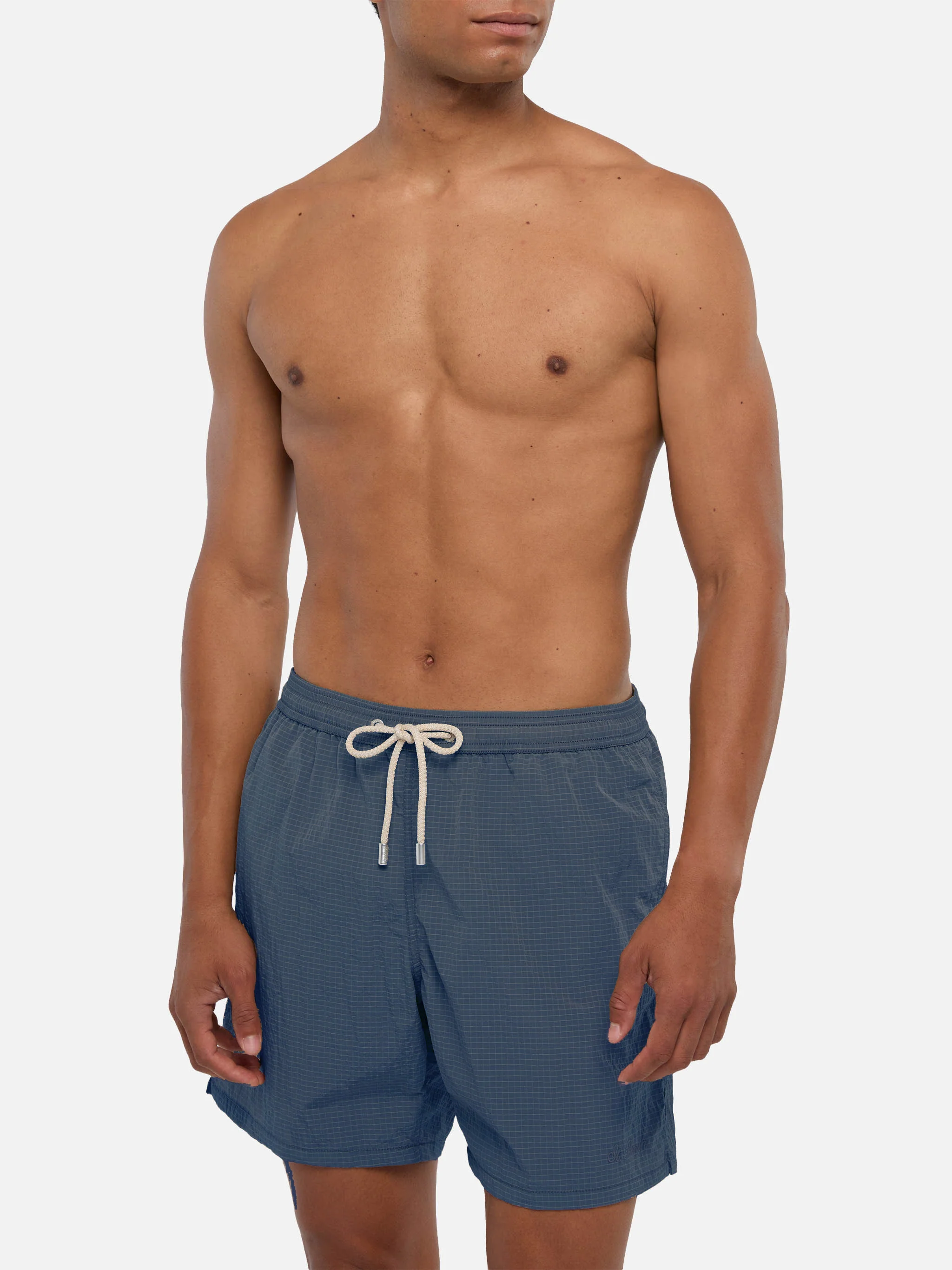 Costume da bagno Katch lunghezza media in tessuto ripstop blu navy - Image 3