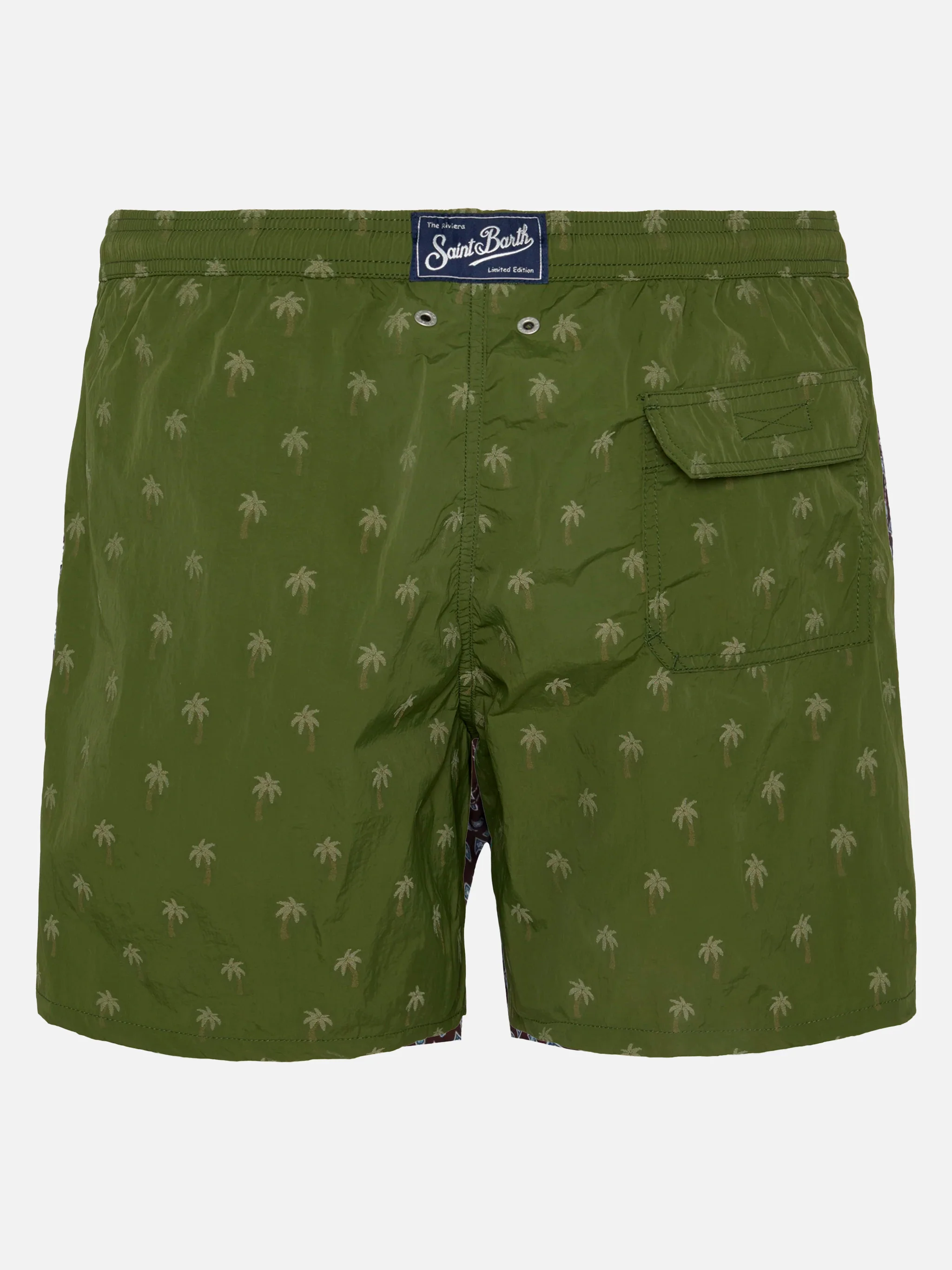 Costume mare Patmos The Riviera con jacquard palme - Image 2
