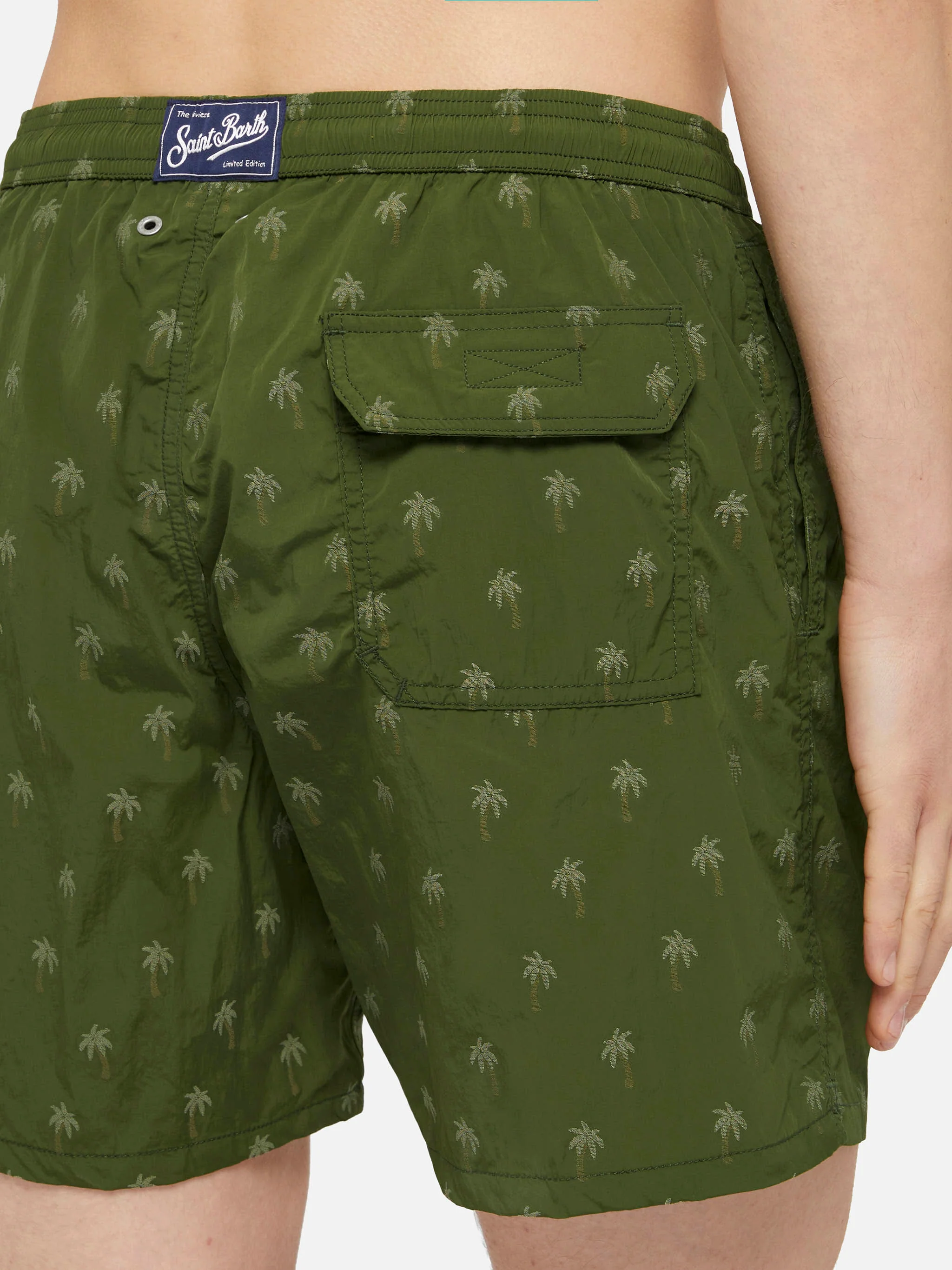 Costume mare Patmos The Riviera con jacquard palme - Image 6