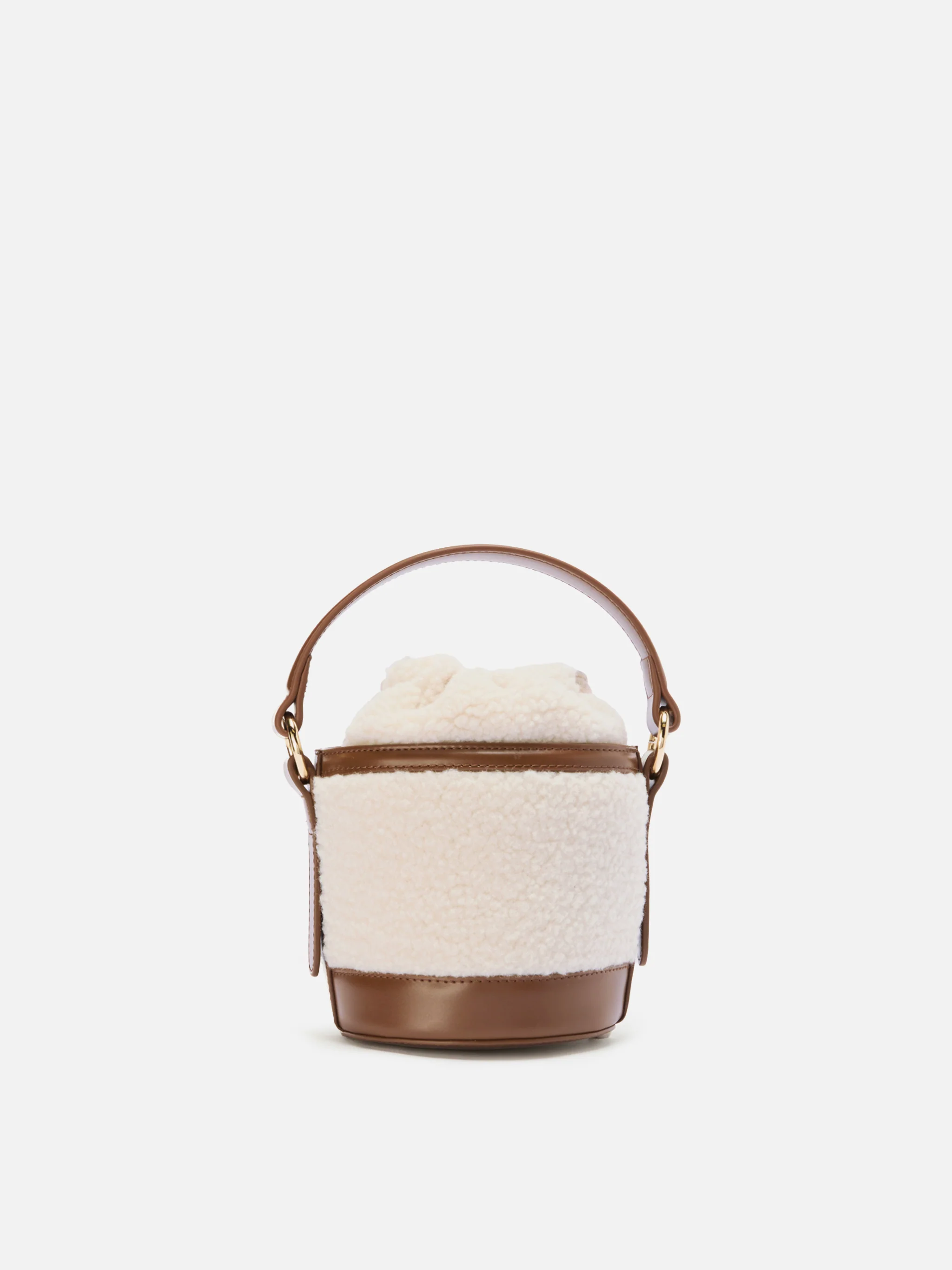 Borsa a secchiello Mila Teddy in sherpa bianco - Image 4