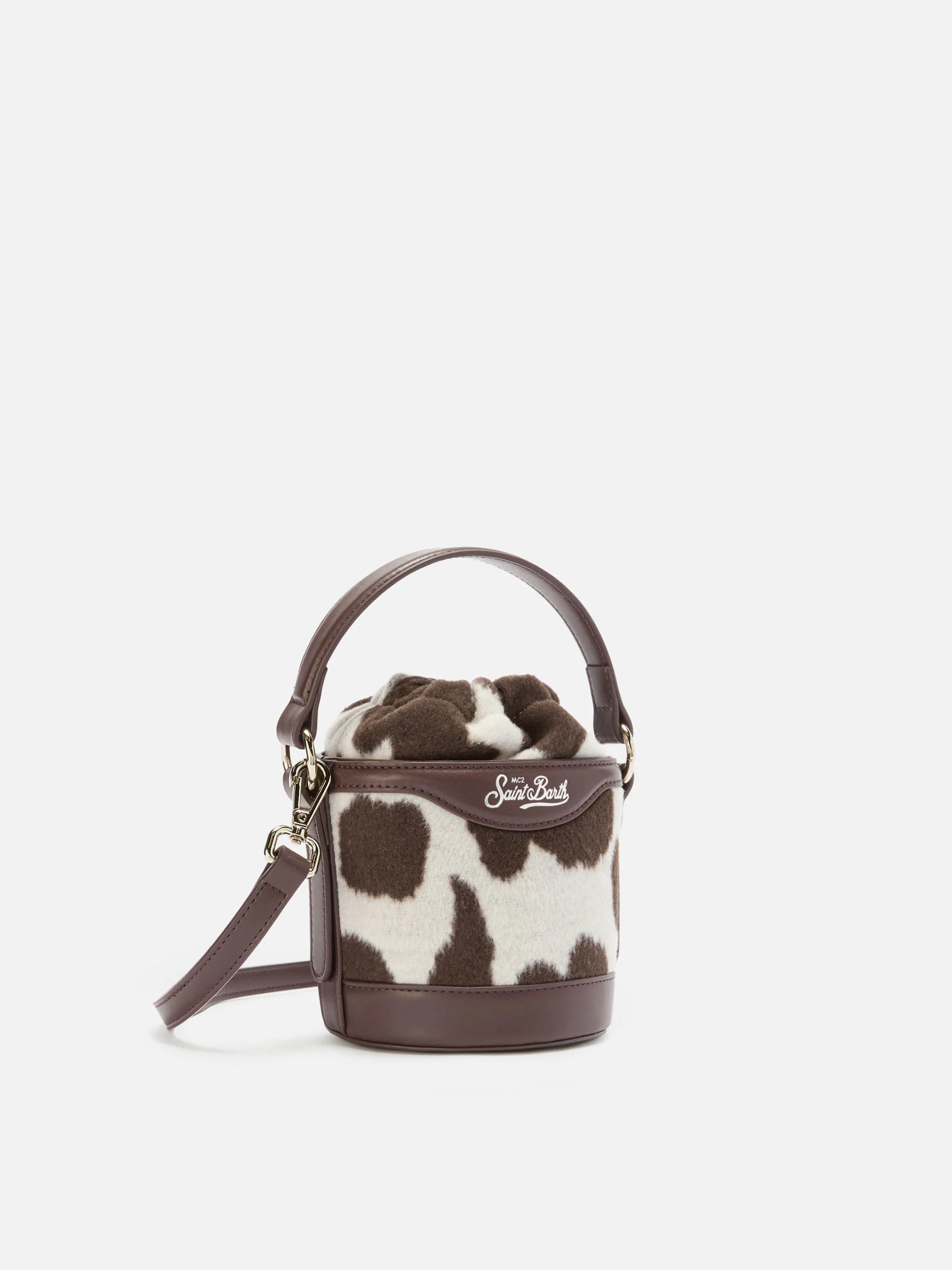 Borsa a secchiello Mila Tweed in misto lana tweed muccato - Image 3