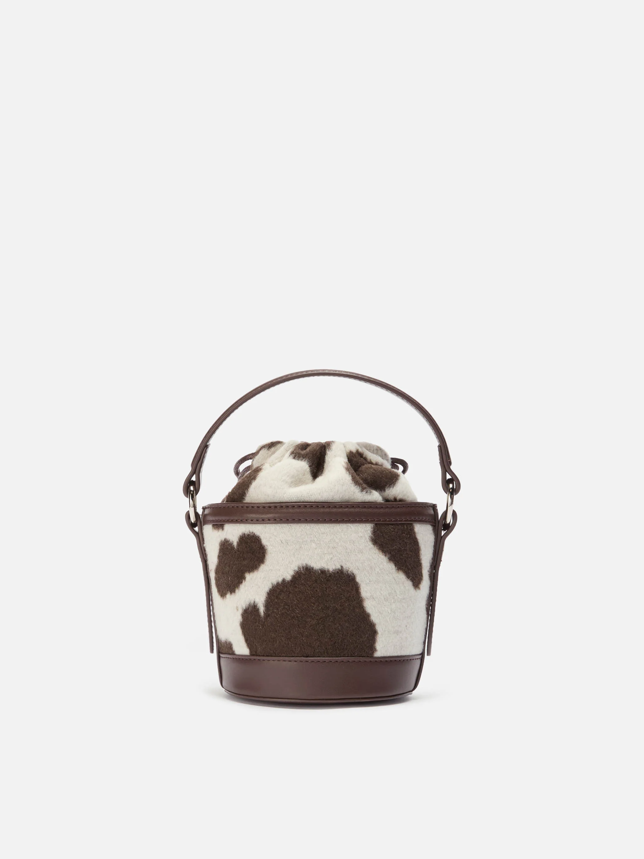 Borsa a secchiello Mila Tweed in misto lana tweed muccato - Image 4
