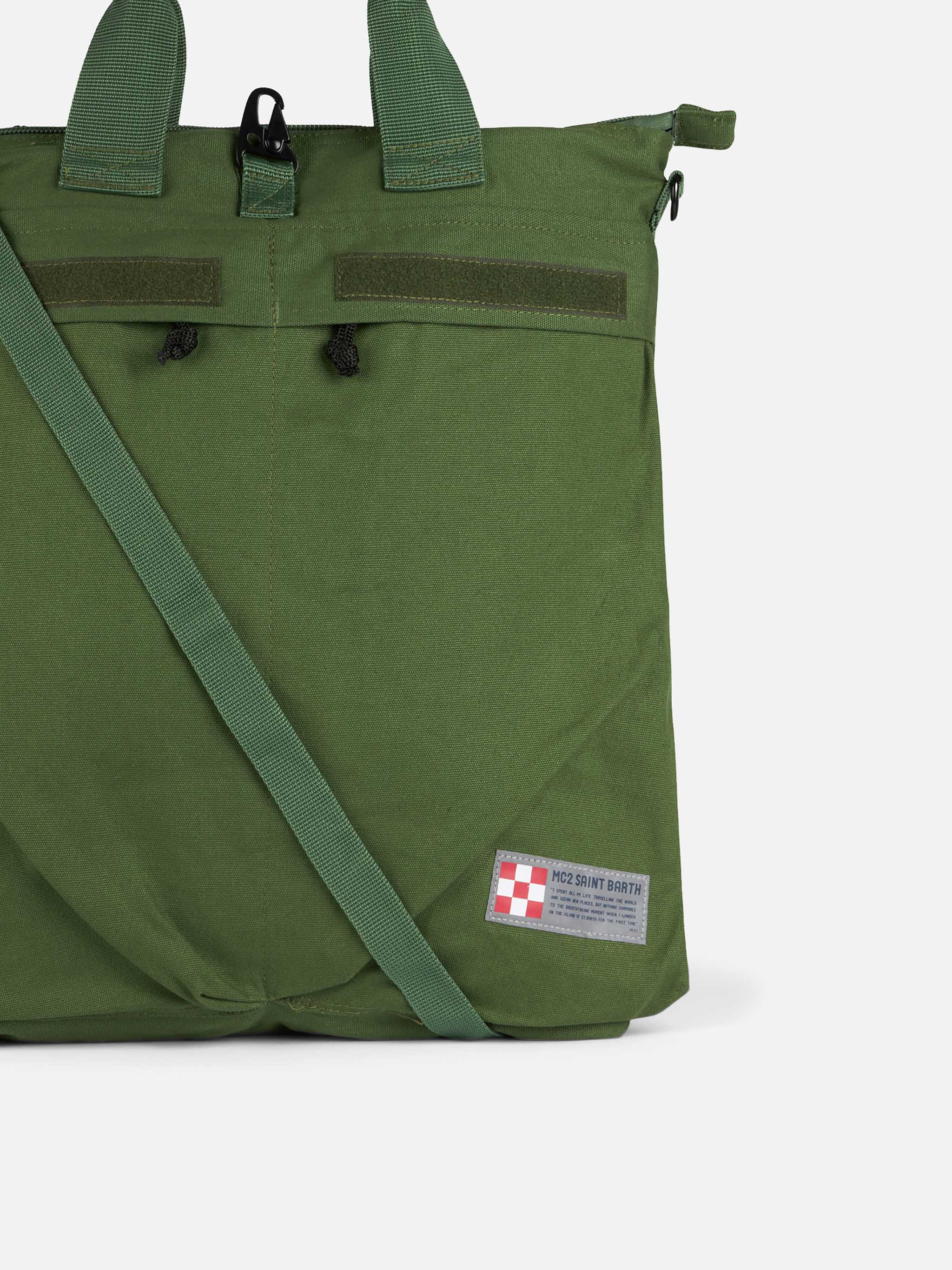 Zaino in tela verde militare - Image 4