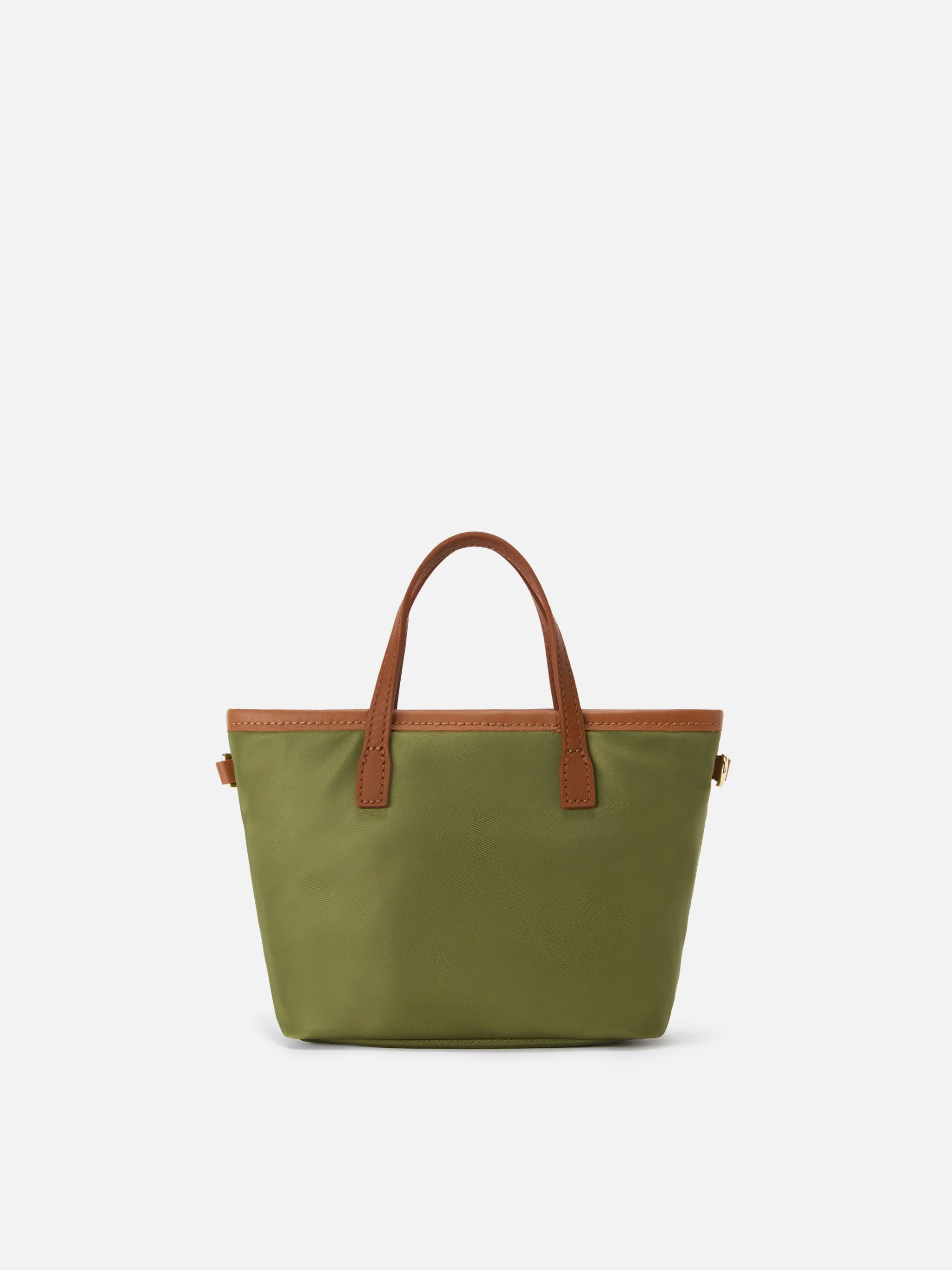 Borsa City mini in nylon verde militare - Image 4