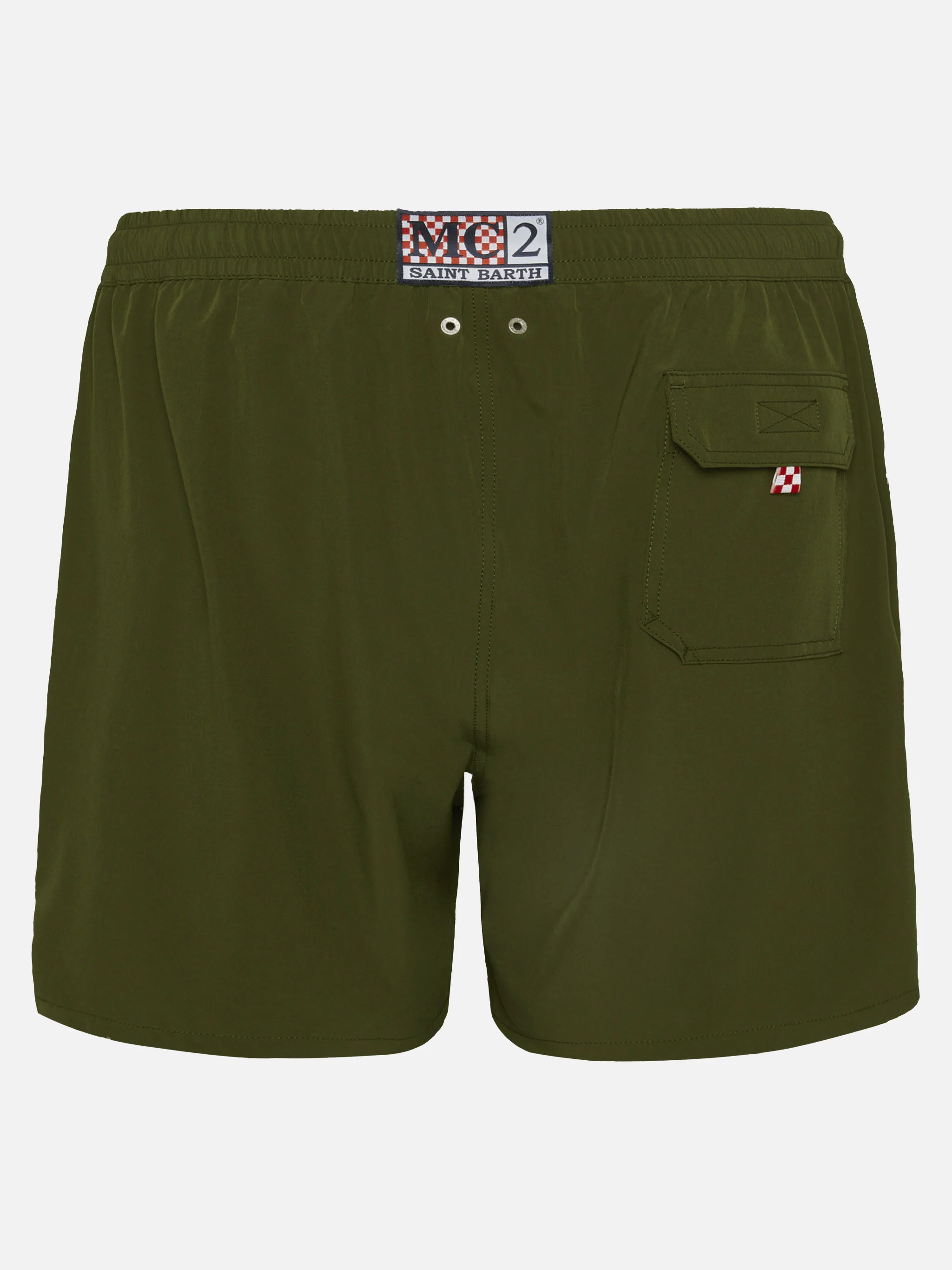Costume mare Comfort verde militare con ricamo St. Barth - Image 2