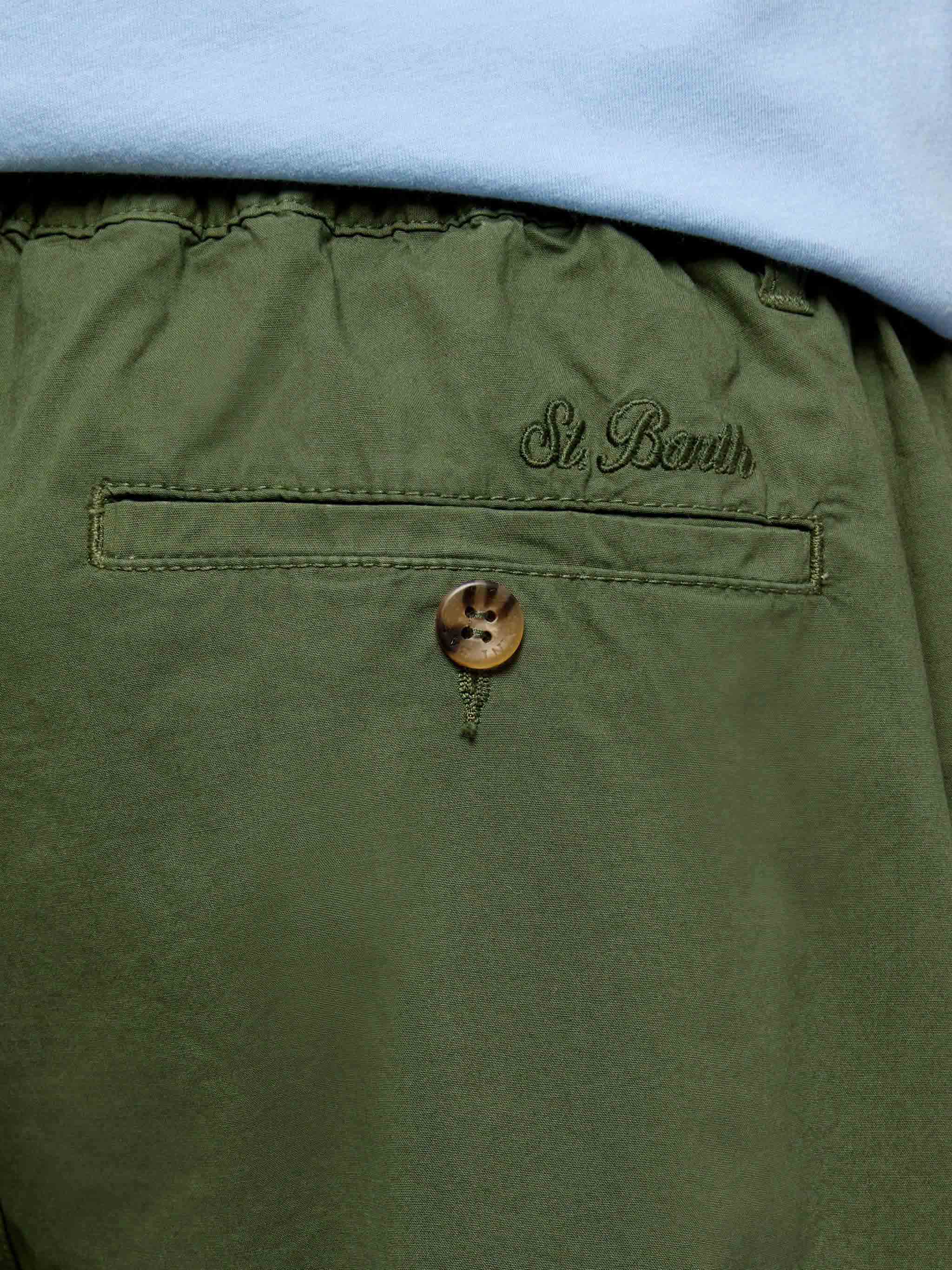 Bermuda Ischia in cotone verde militare - Image 2