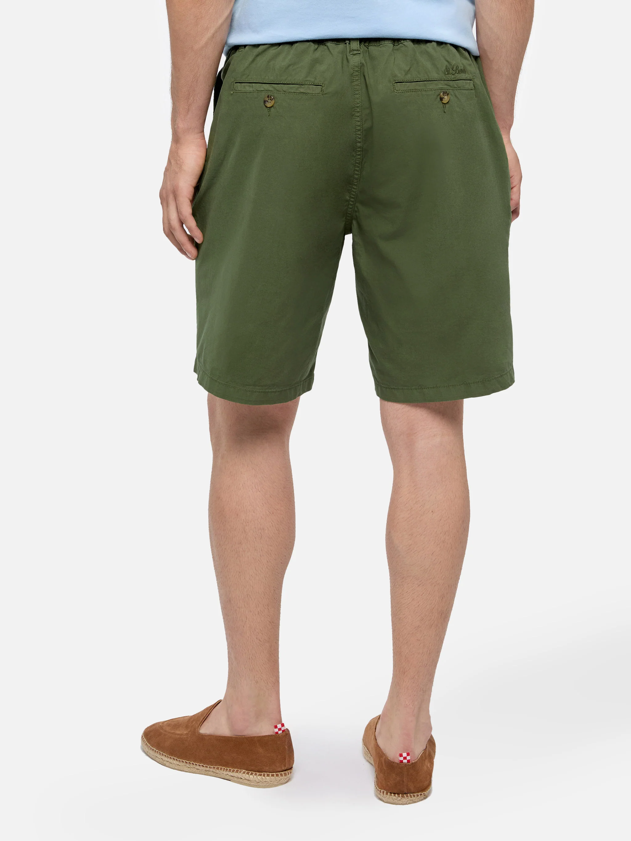Bermuda Ischia in cotone verde militare - Image 3