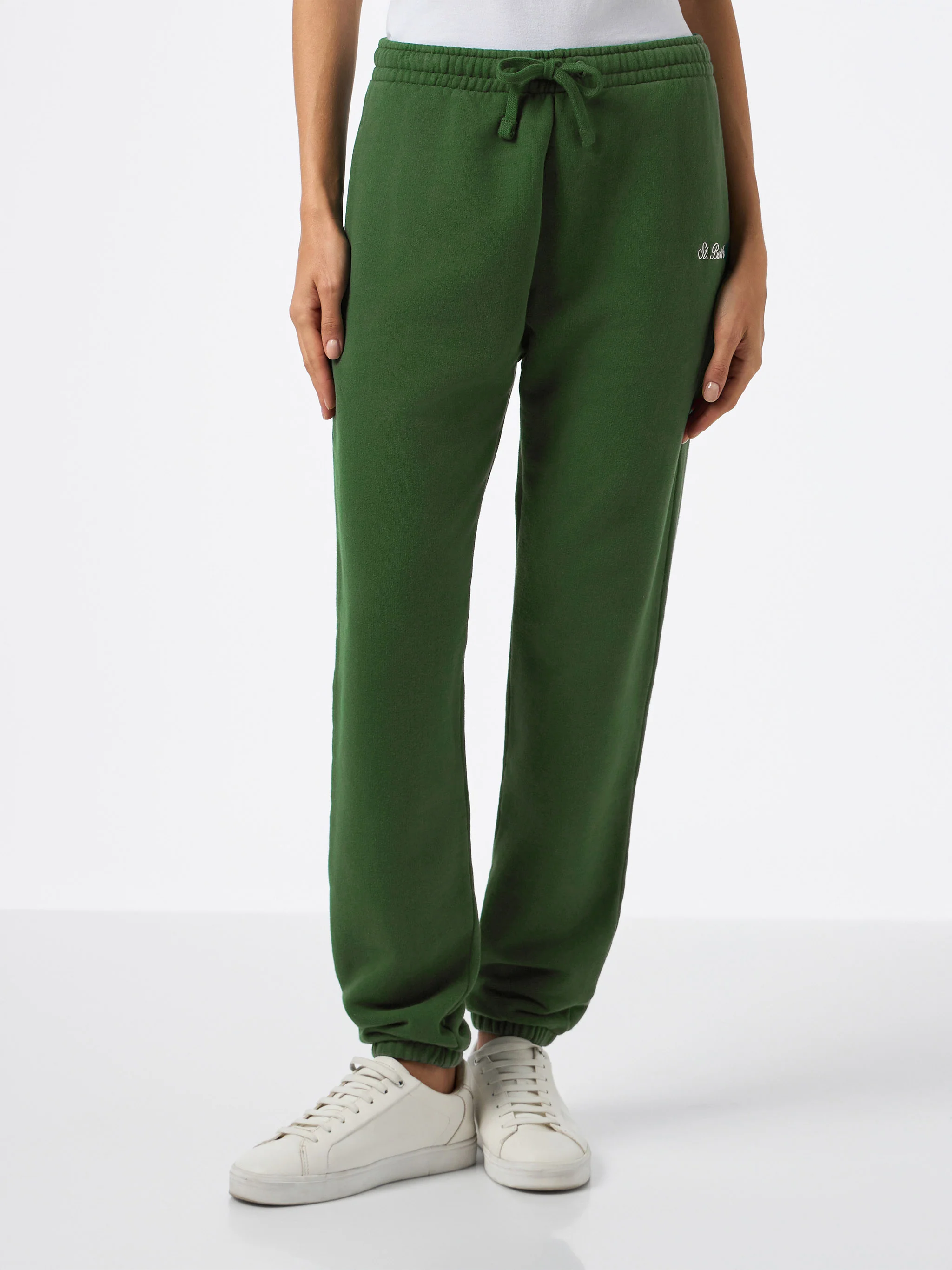 Pantaloni da jogging in pile Odalys verde militare - Image 2