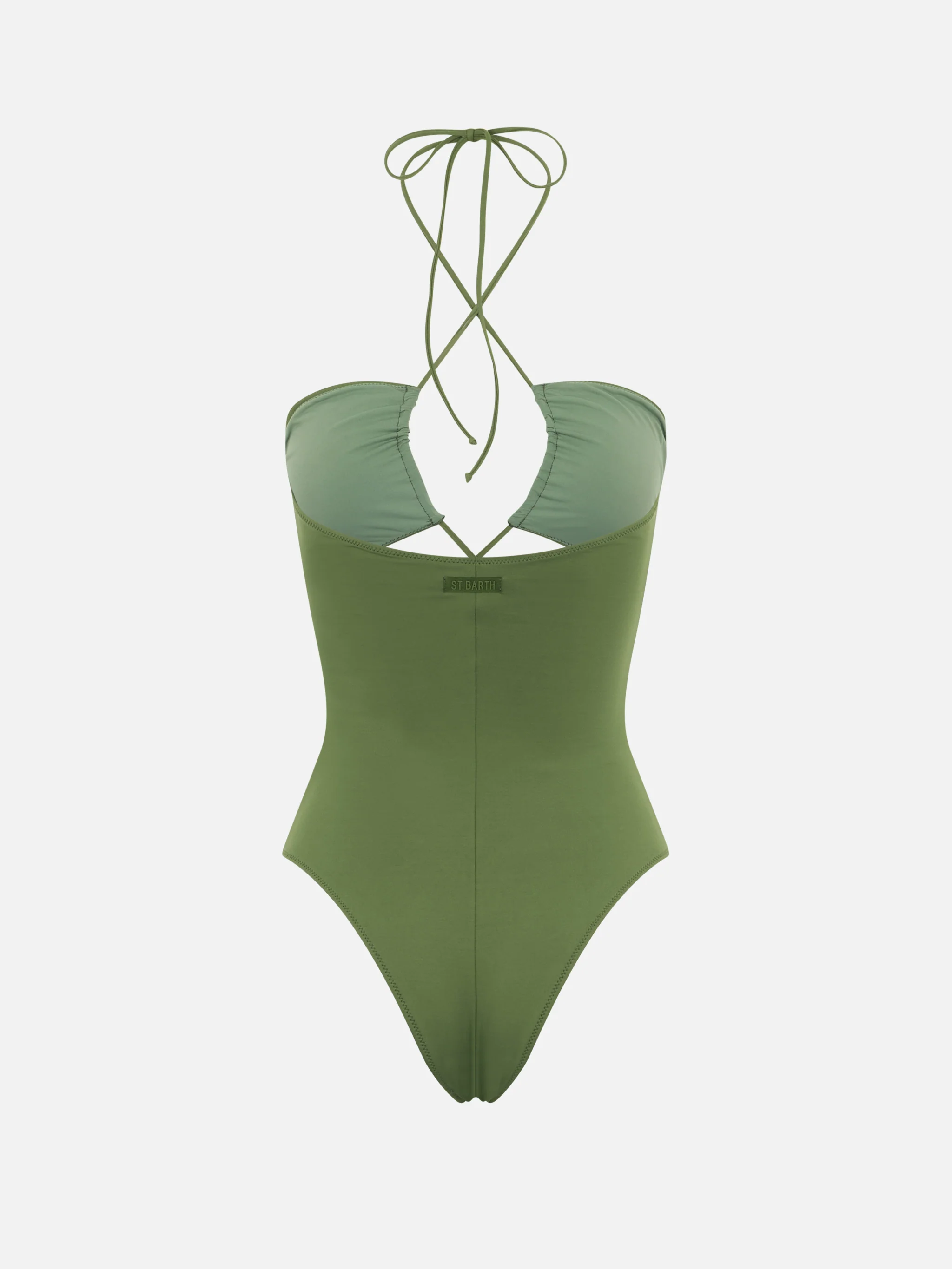 Costume intero verde militare cutout Kinsley - Image 5