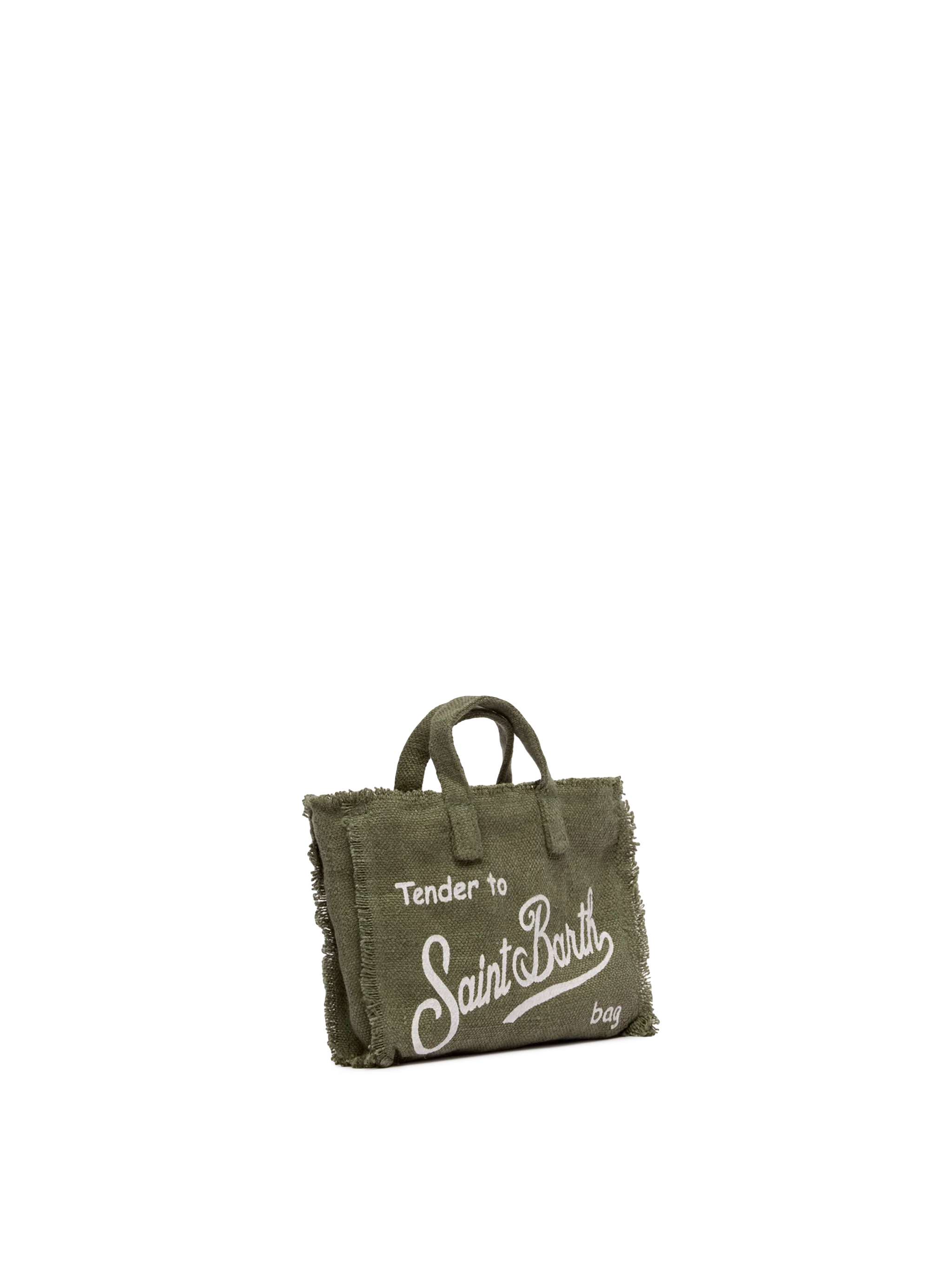 Phone Bag in lino verde militare - Image 4