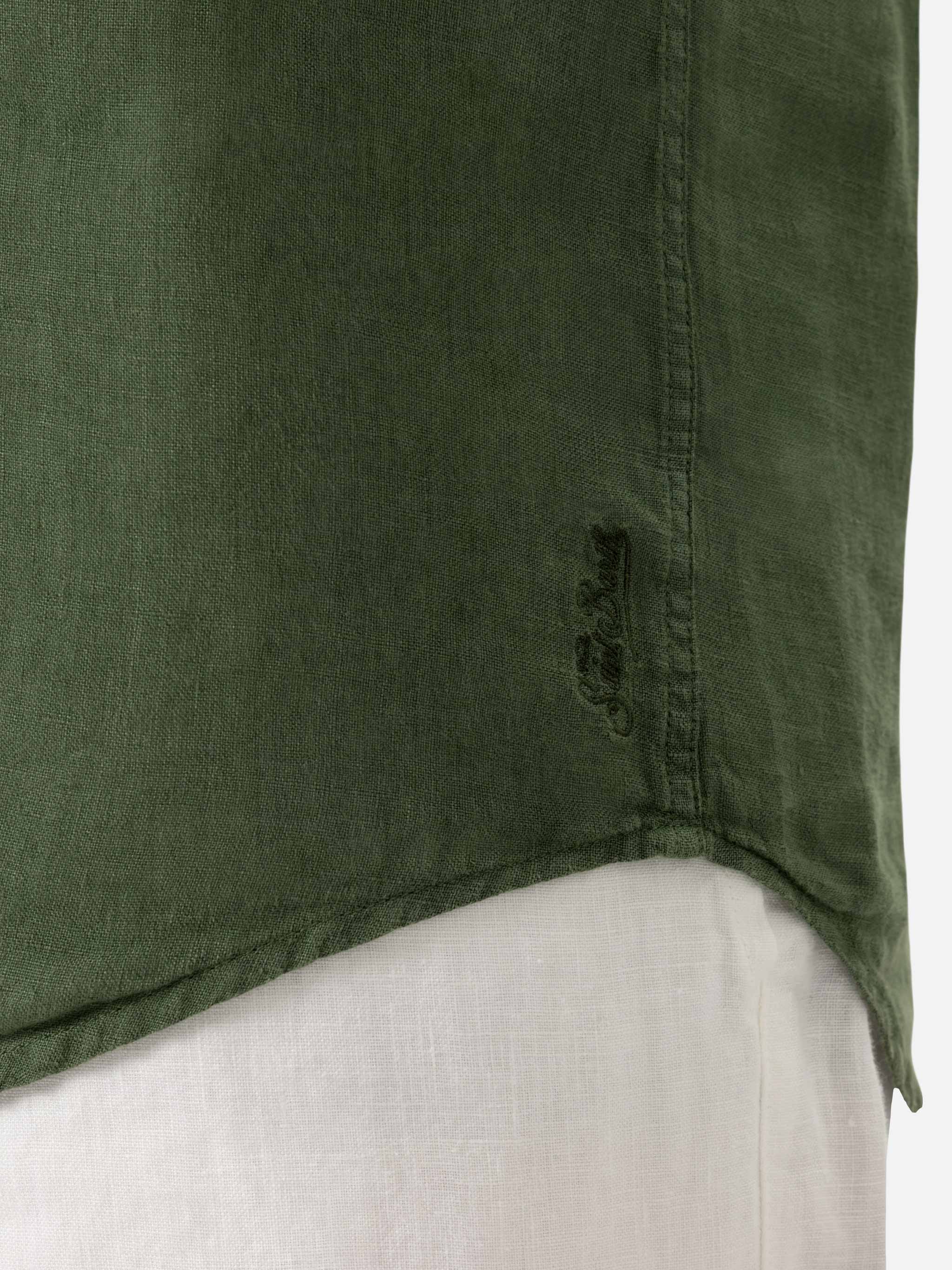 Camicia Pamplona in lino verde militare - Image 2