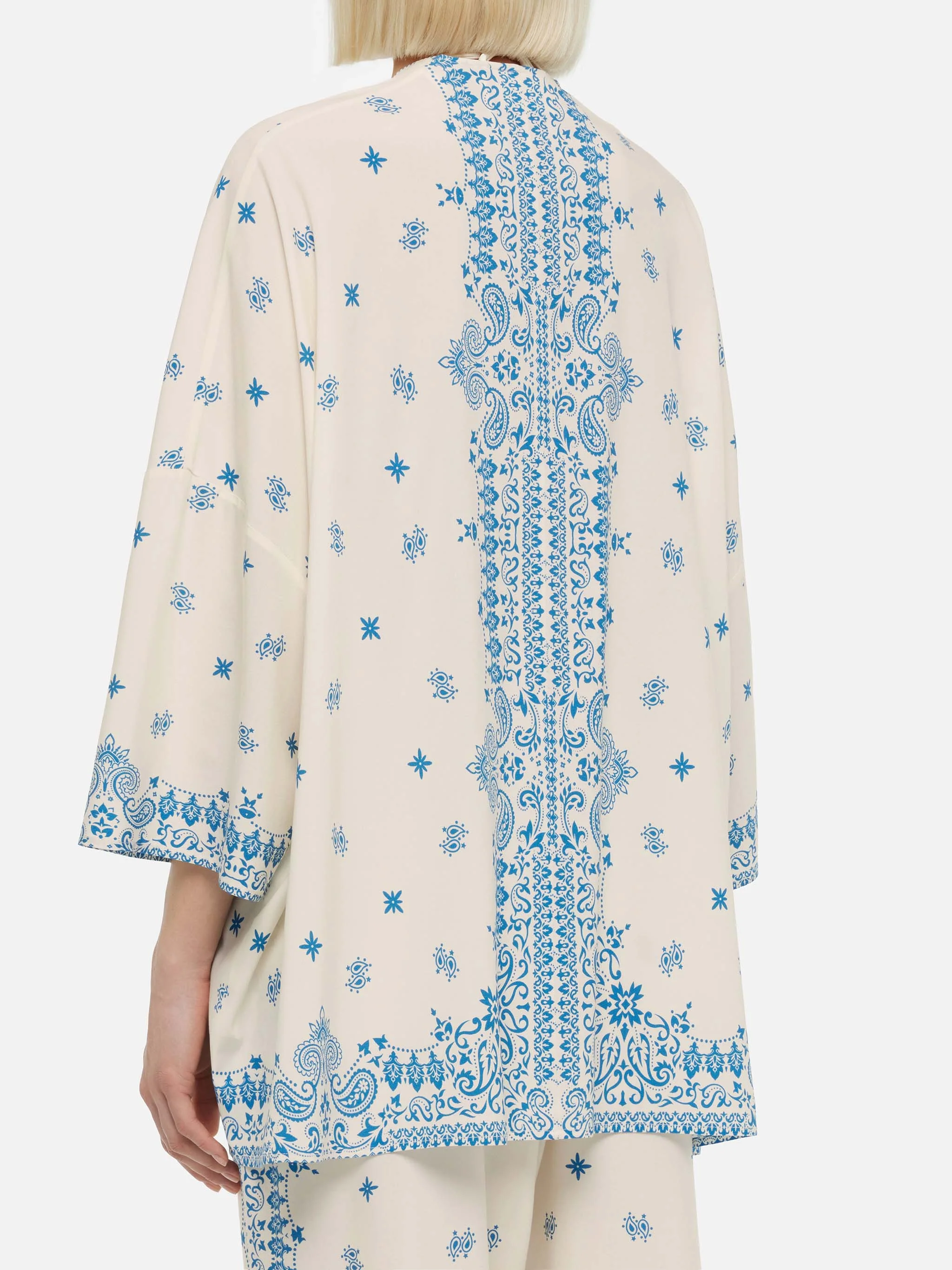 Giacca kimono con stampa bandana piazzata Milos - Image 3