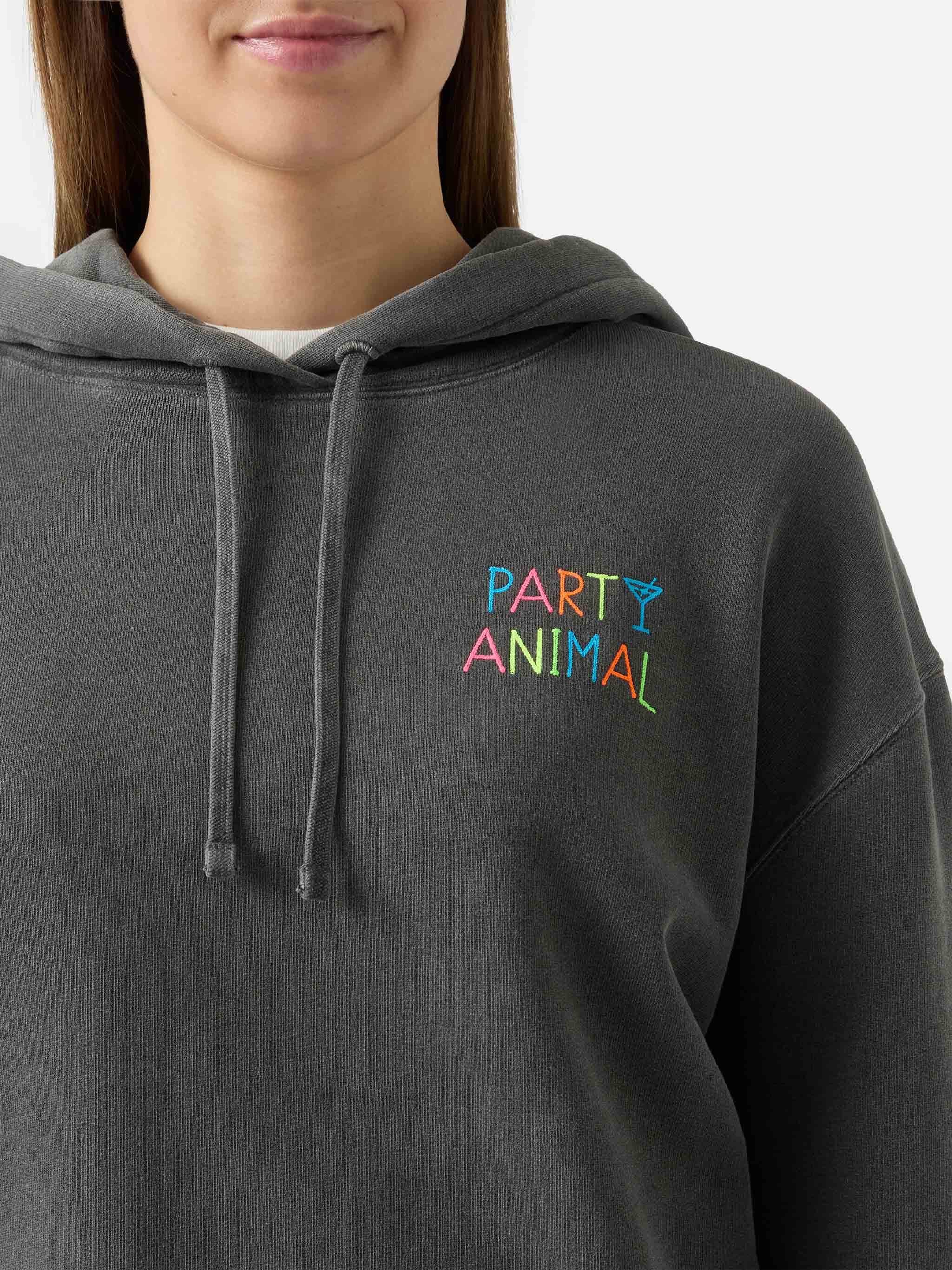 Felpa in cotone Mindy con ricamo Party Animal - Image 2