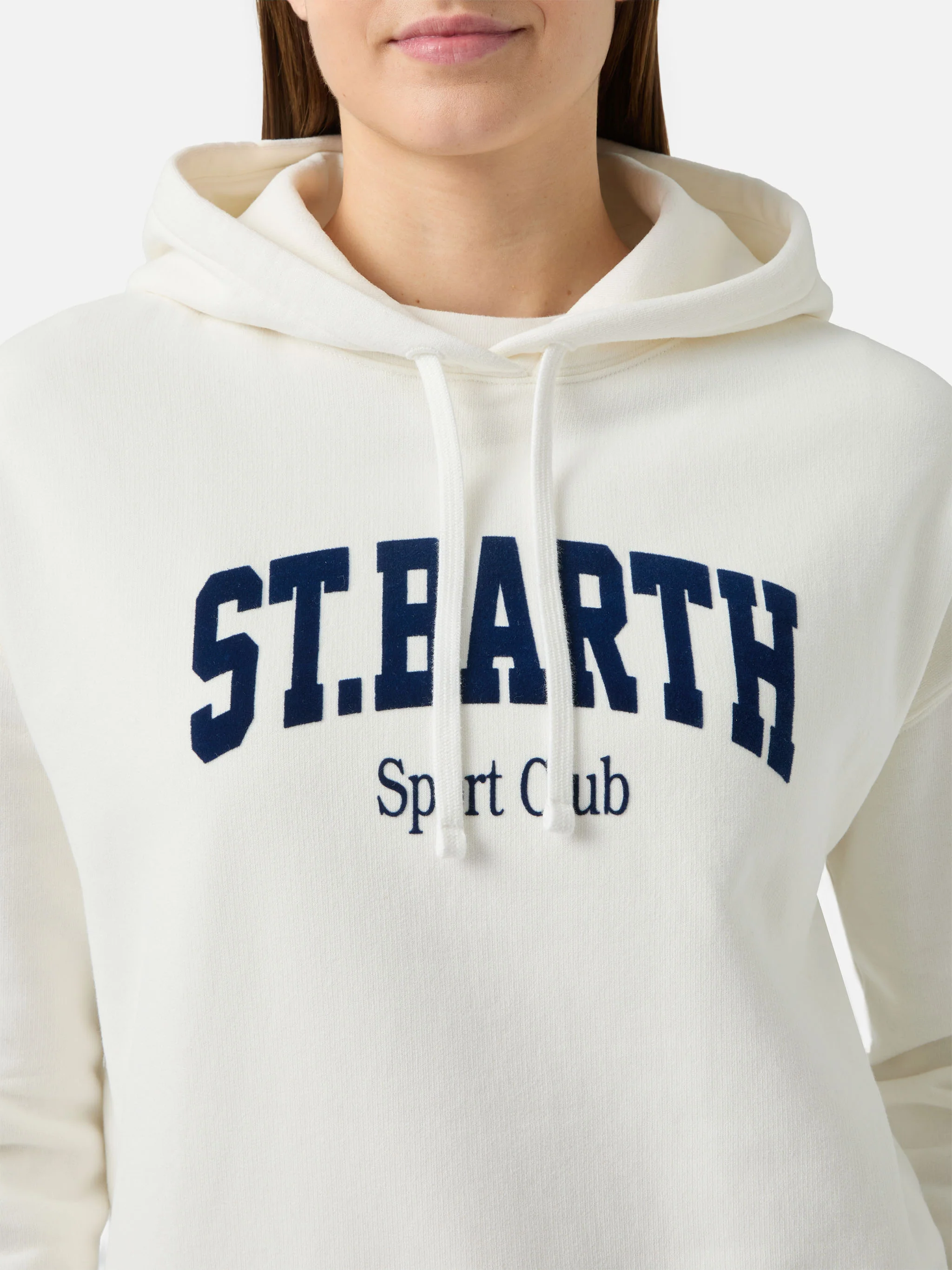 Felpa Mindy in cotone con cappuccio e stampa St. Barth sport club - Image 2
