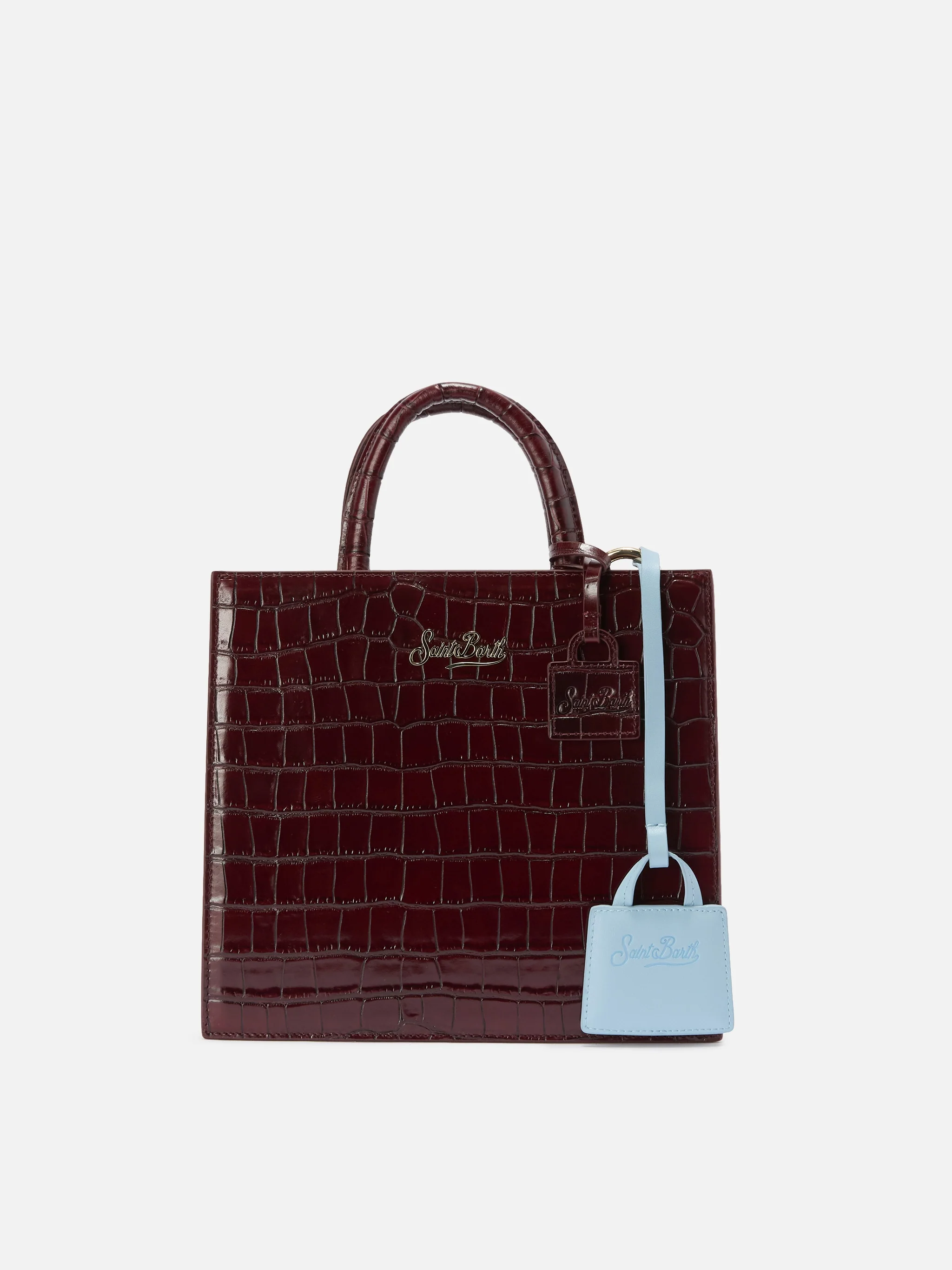 Bag Charm a borsa in pelle azzurra - Image 2