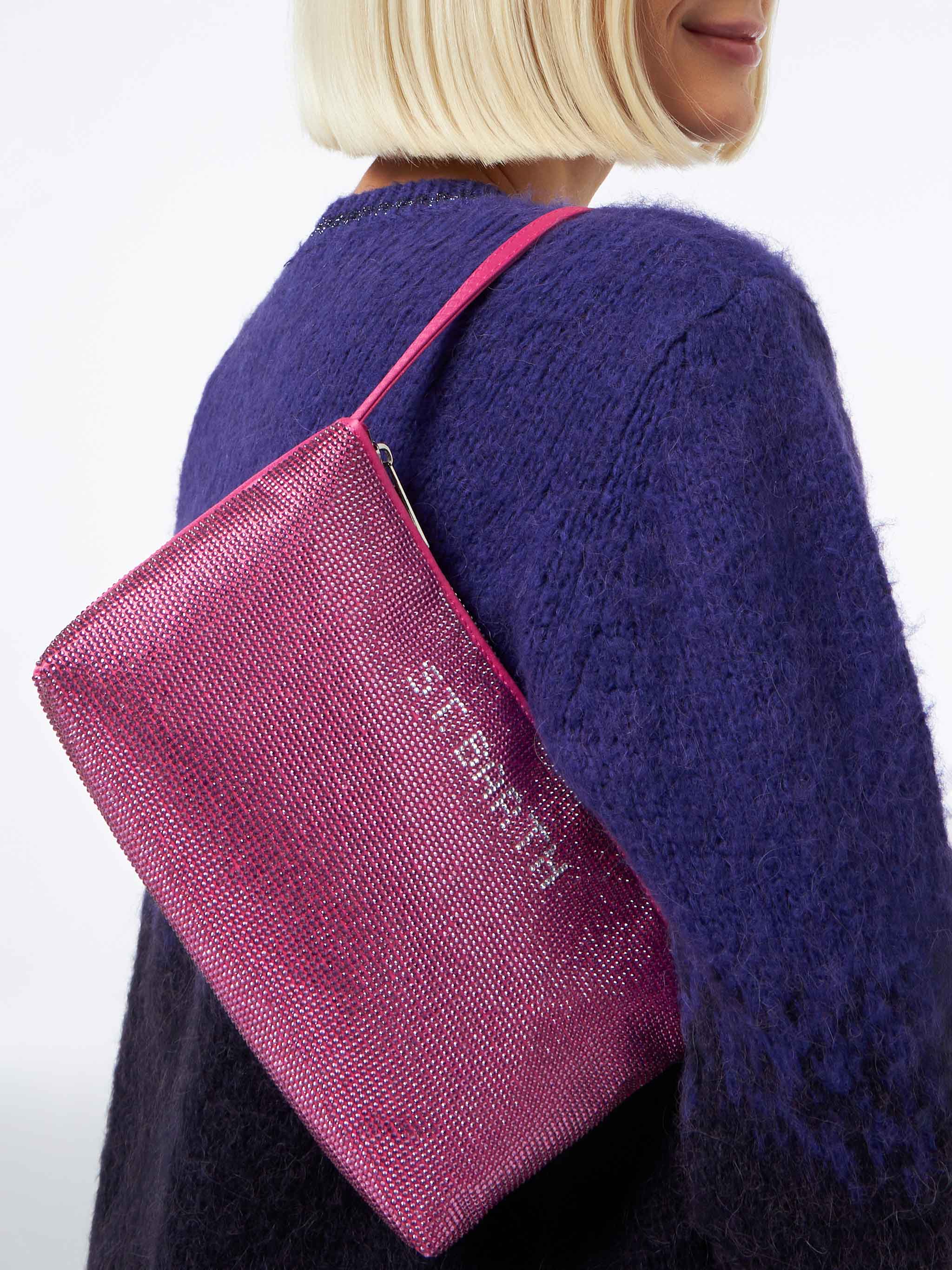 Borsa mini con strass fucsia - Image 6
