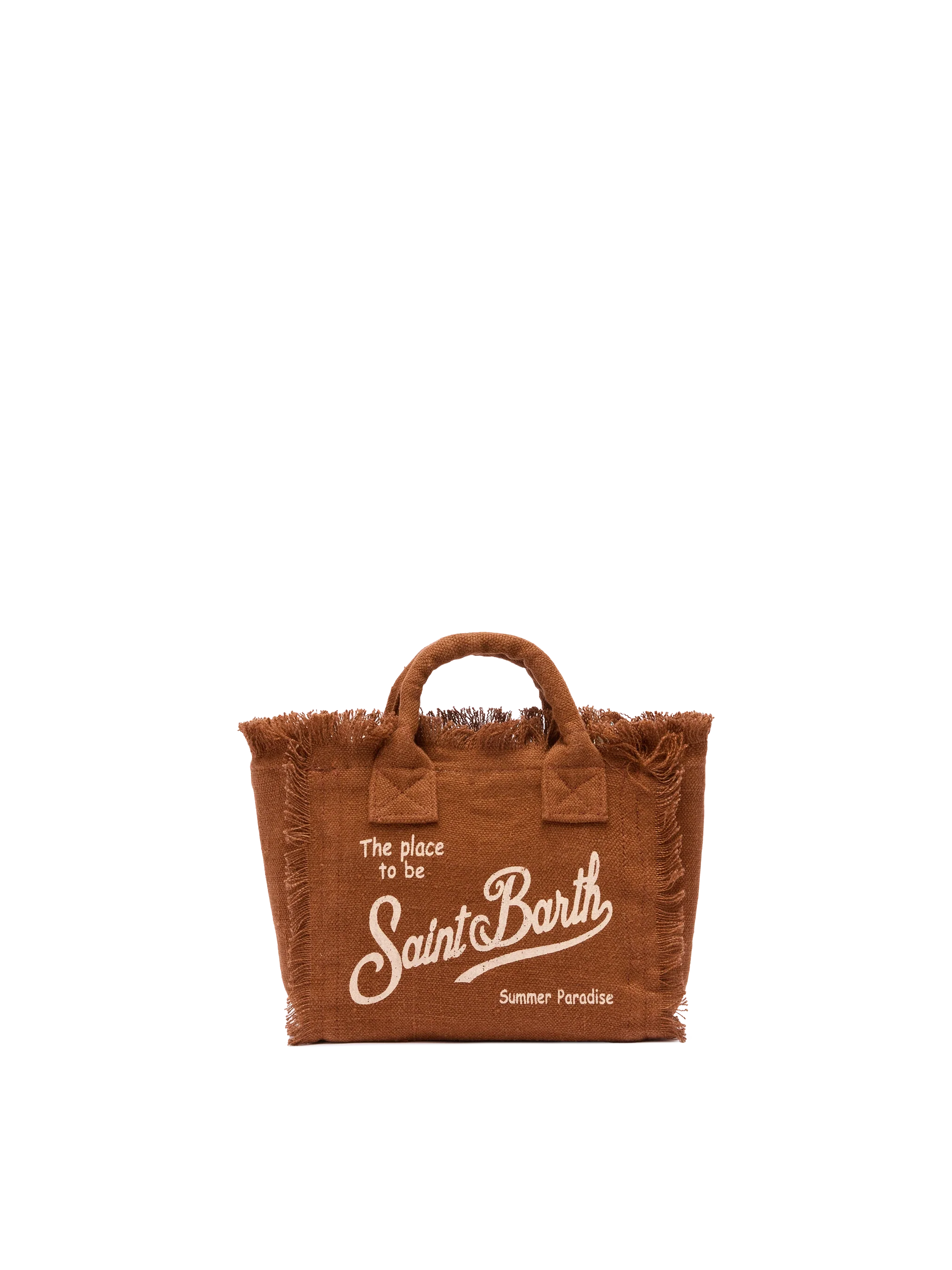 Borsa Mini Vanity in 100% LINO marrone - Image 5