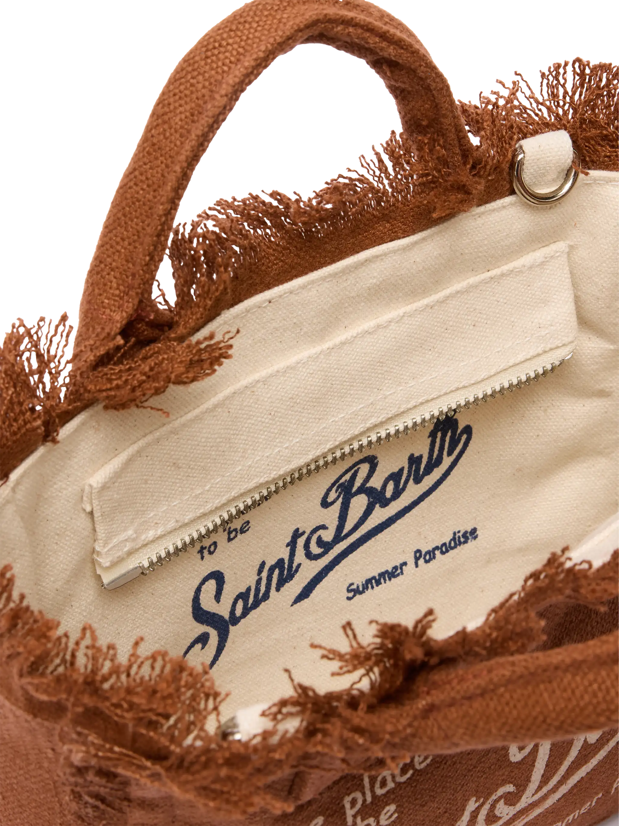 Borsa Mini Vanity in 100% LINO marrone - Image 6